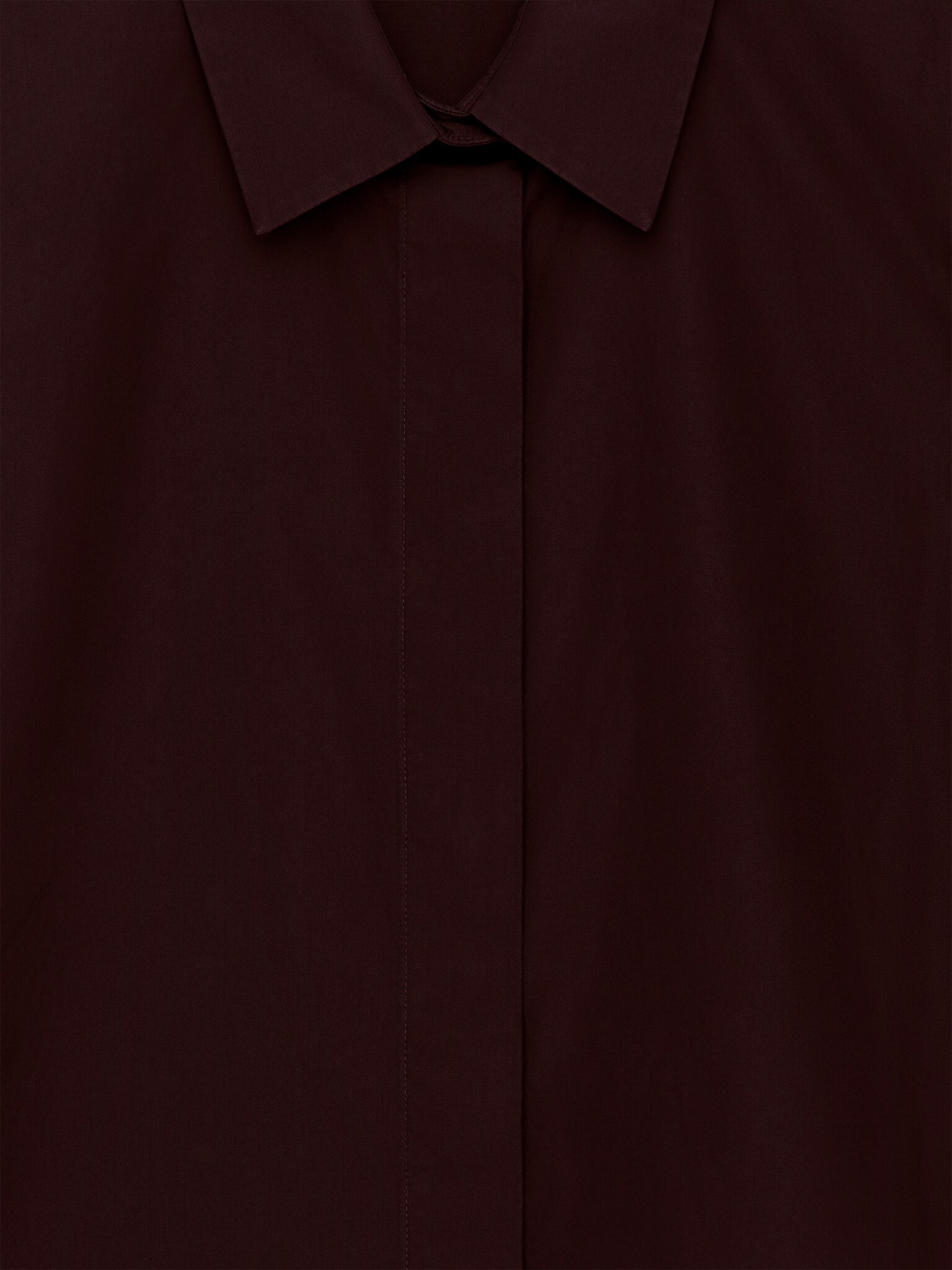 Chemise en popeline de coupe standard - Bordeaux/Blanc - 6