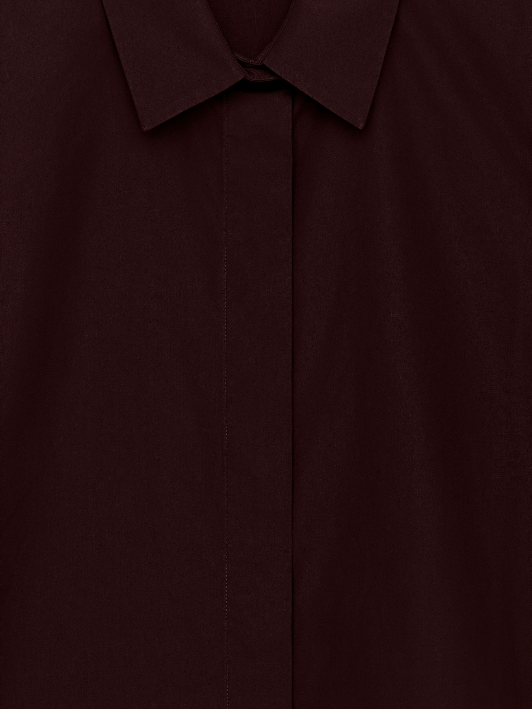 Regular-Fit Poplin Shirt - Burgundy - Regular fit - Women - StillMedia/DescriptiveDetail - 3