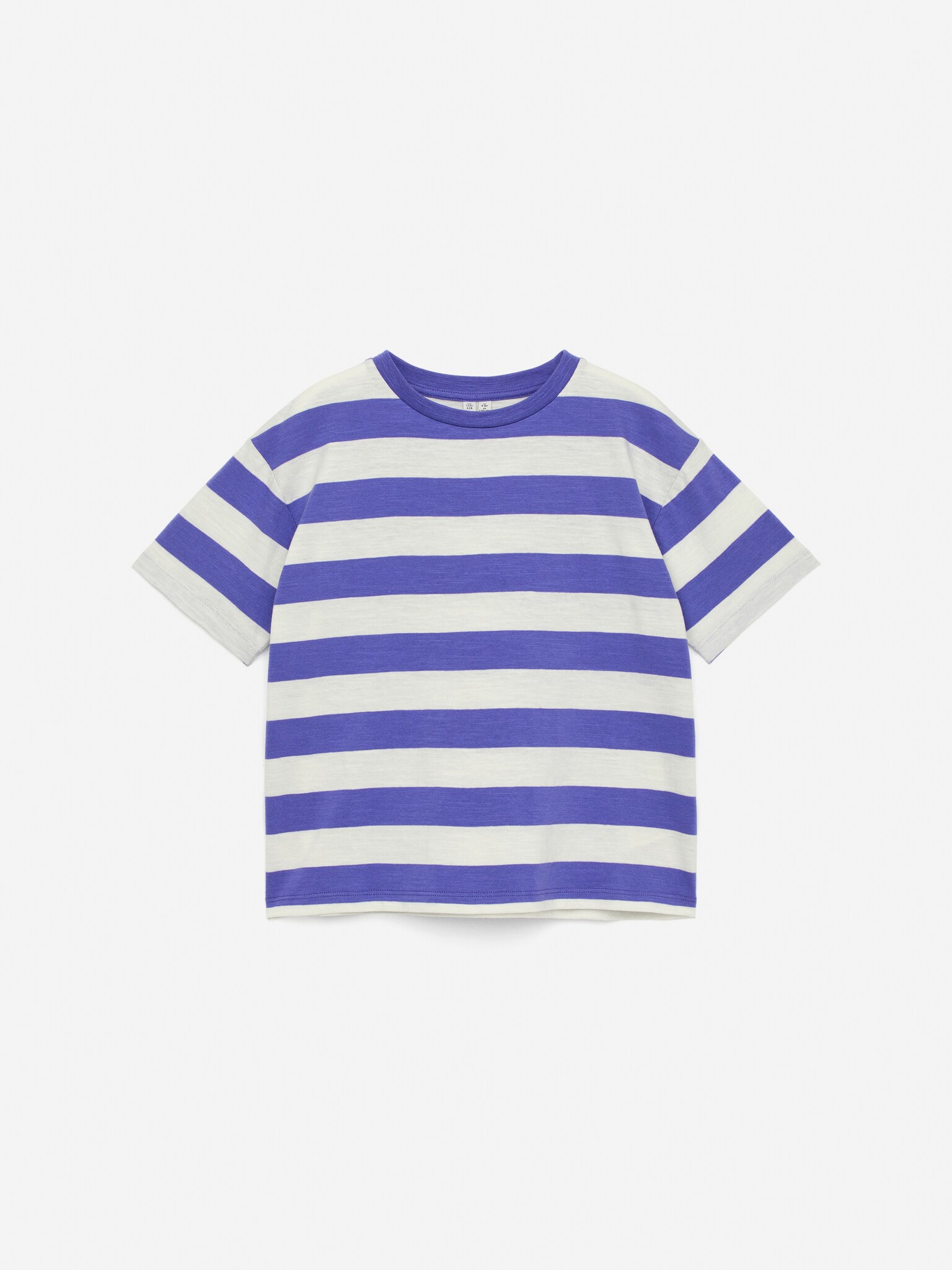 T-Shirt aus Flammengarn - Lila/weiß