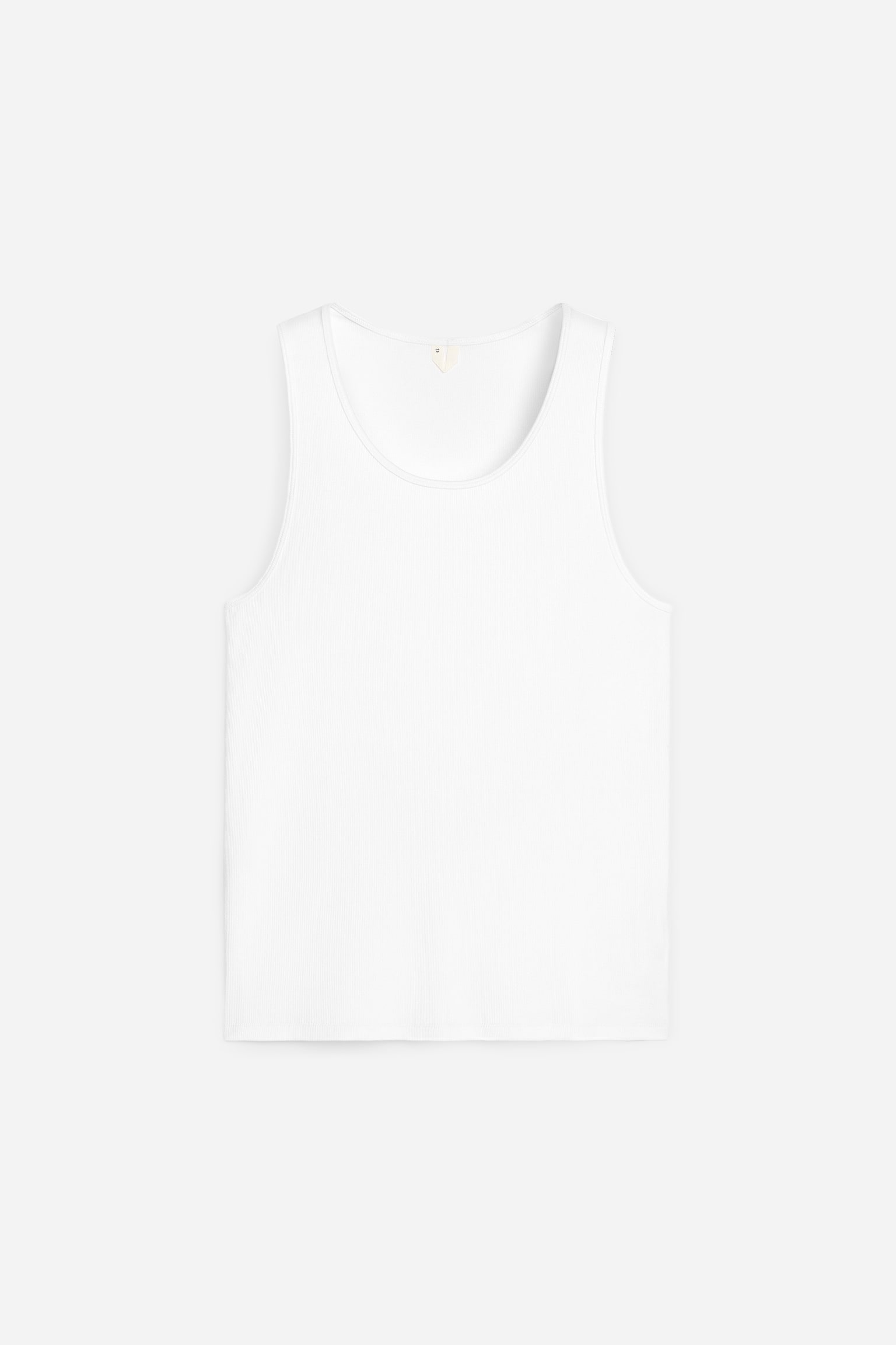 Žebrované tílko - Bílá/Černá/White - 1