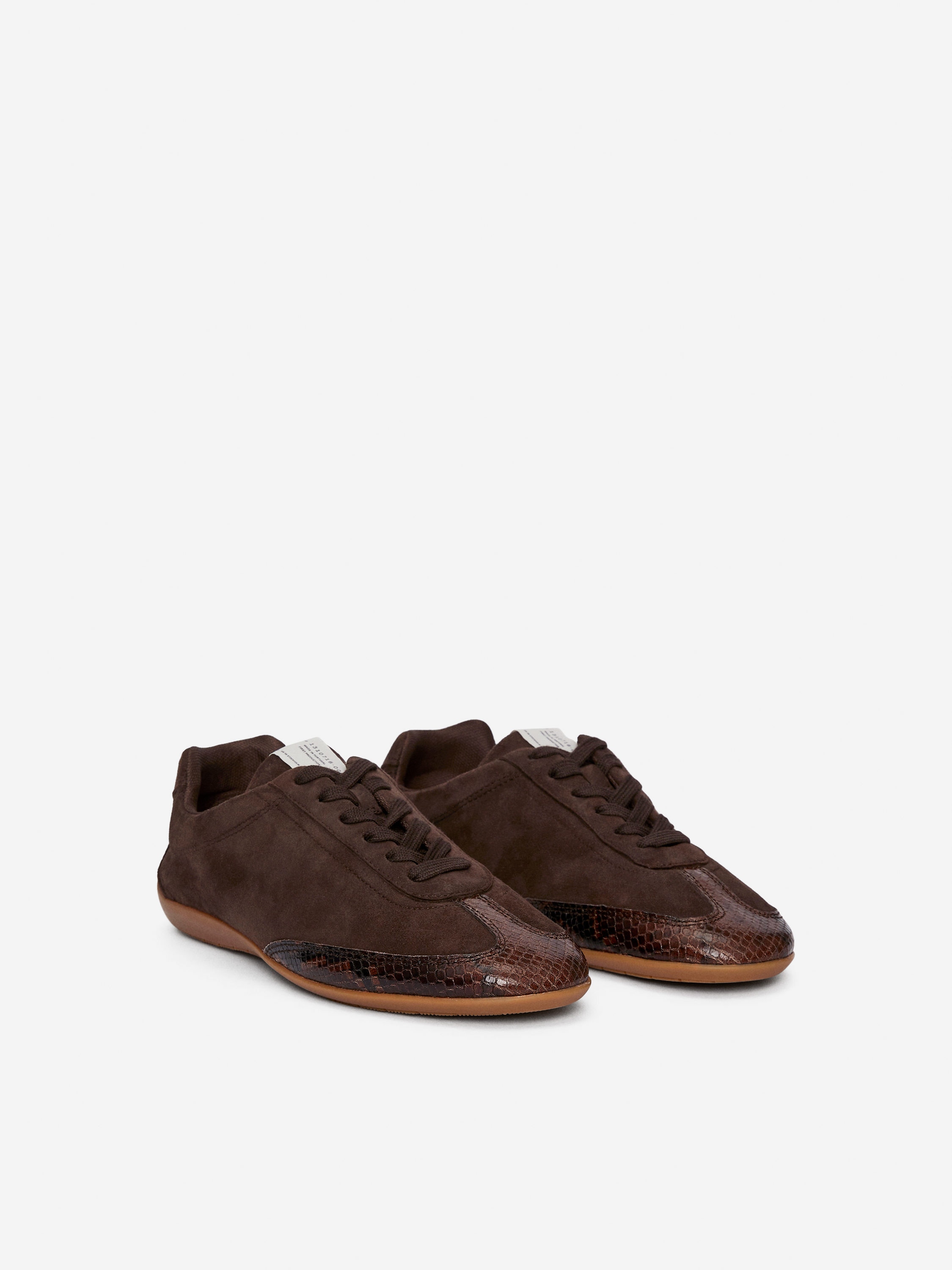 Suede Trainers - Dark Brown - Women - StillMedia/DescriptiveStillLife - 2