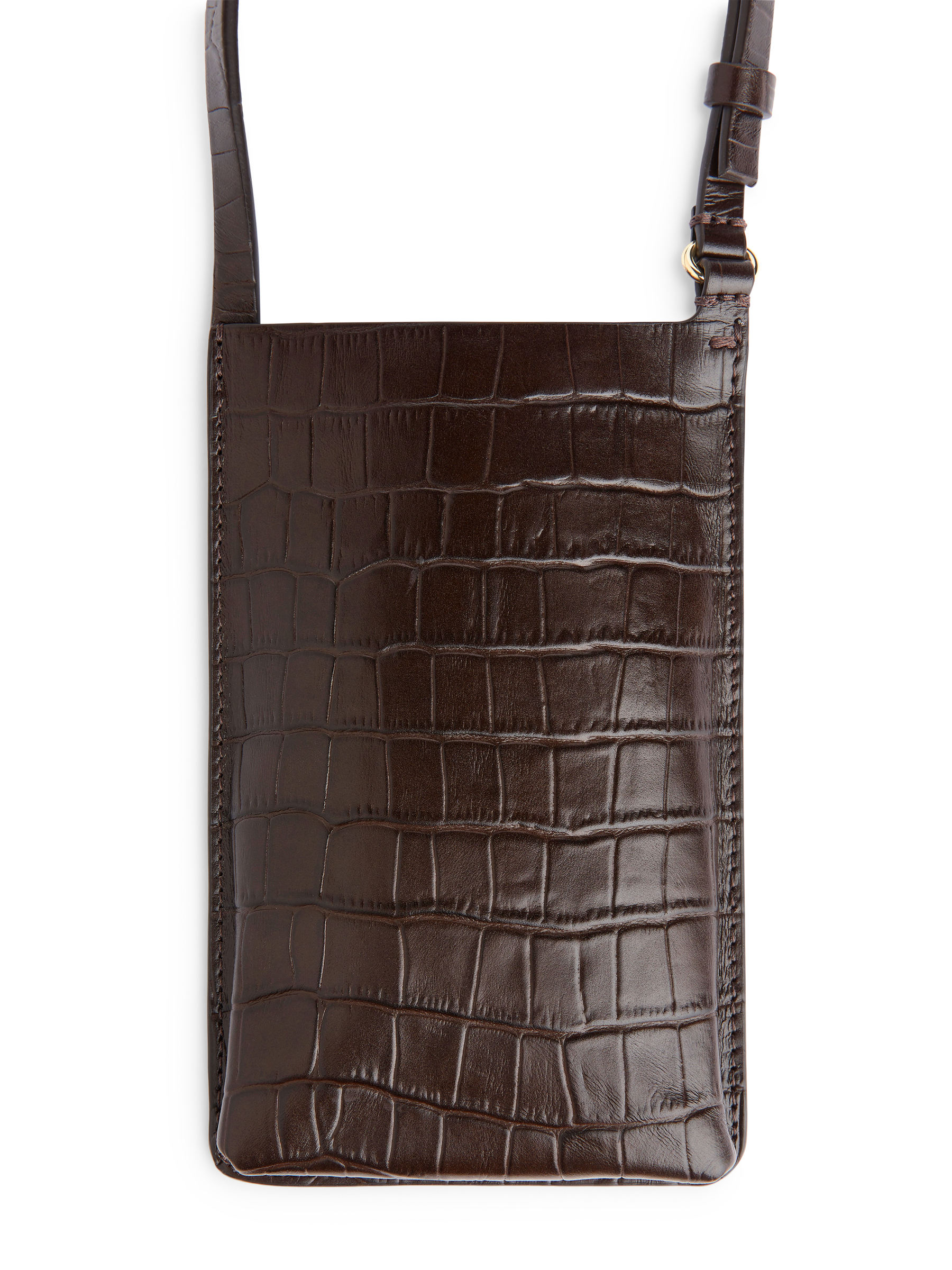 Mobilfodral i läder - Mörkbrun/krokodilmönster - Women - StillMedia/DescriptiveDetail - 8