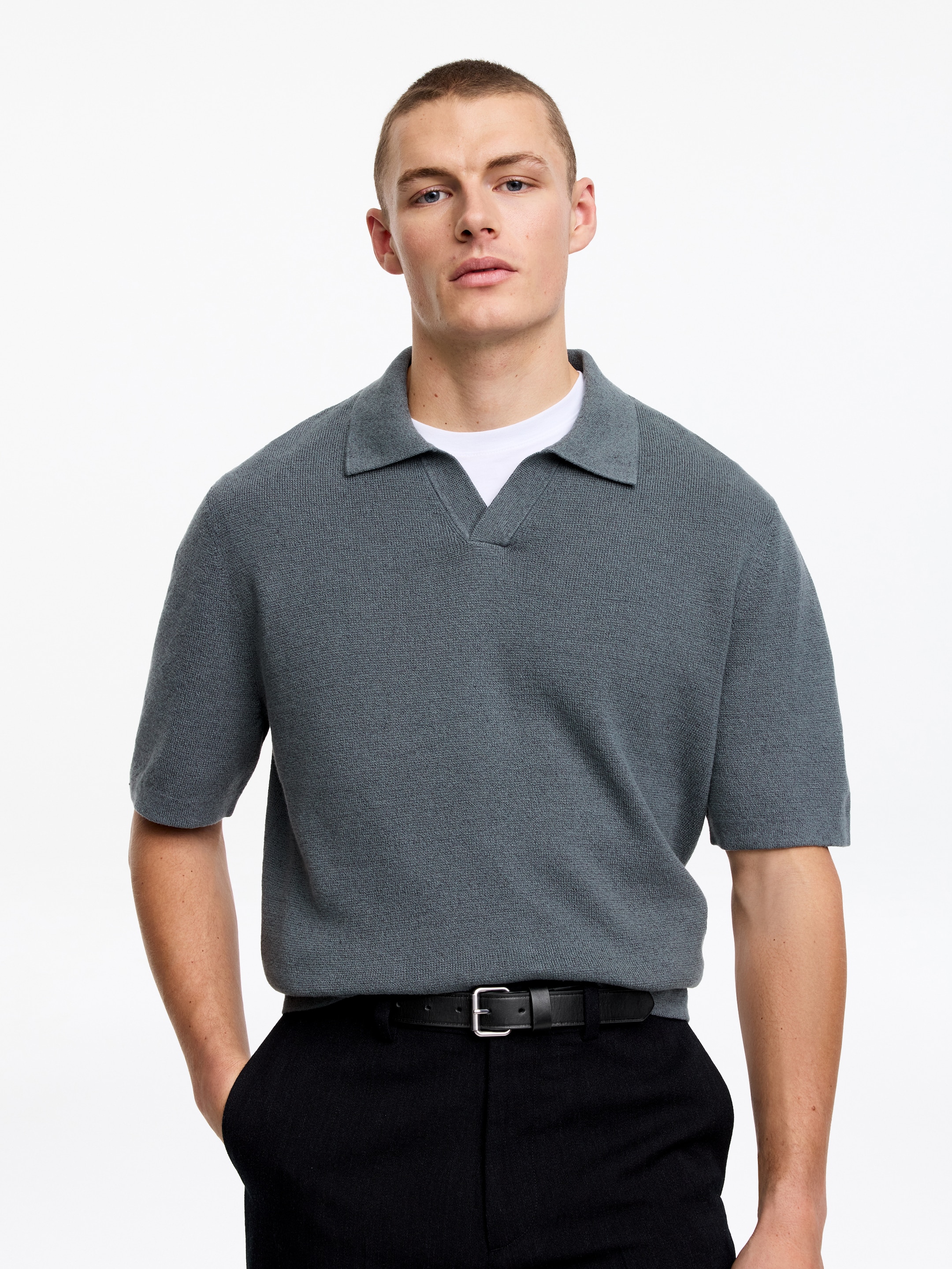 Slim Split Leather Belt - Black - Men - StillMedia/Lookbook - 11