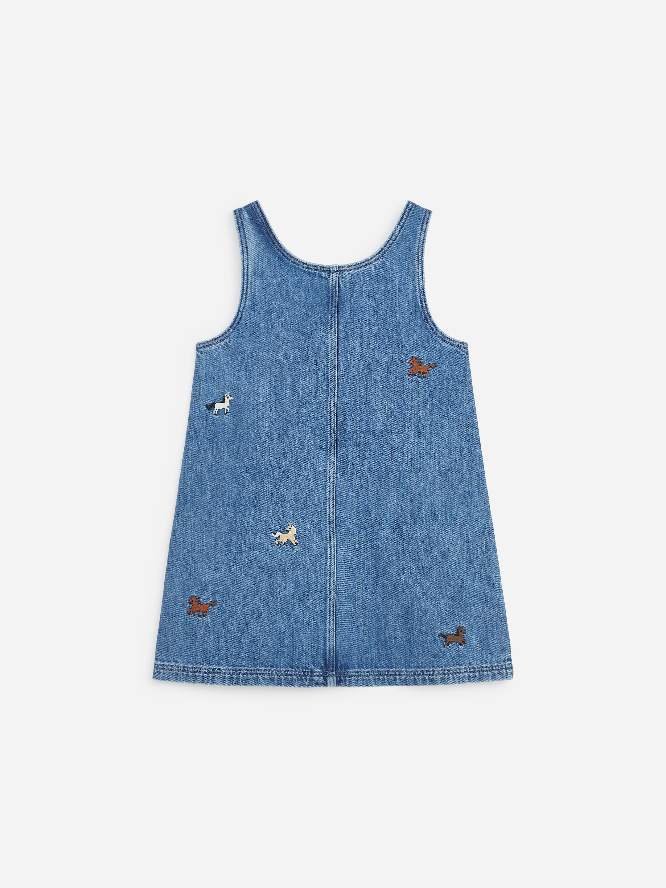 Embroidered Denim Dress - Blue/Horses - Regular fit - children - StillMedia/DescriptiveStillLife - 5
