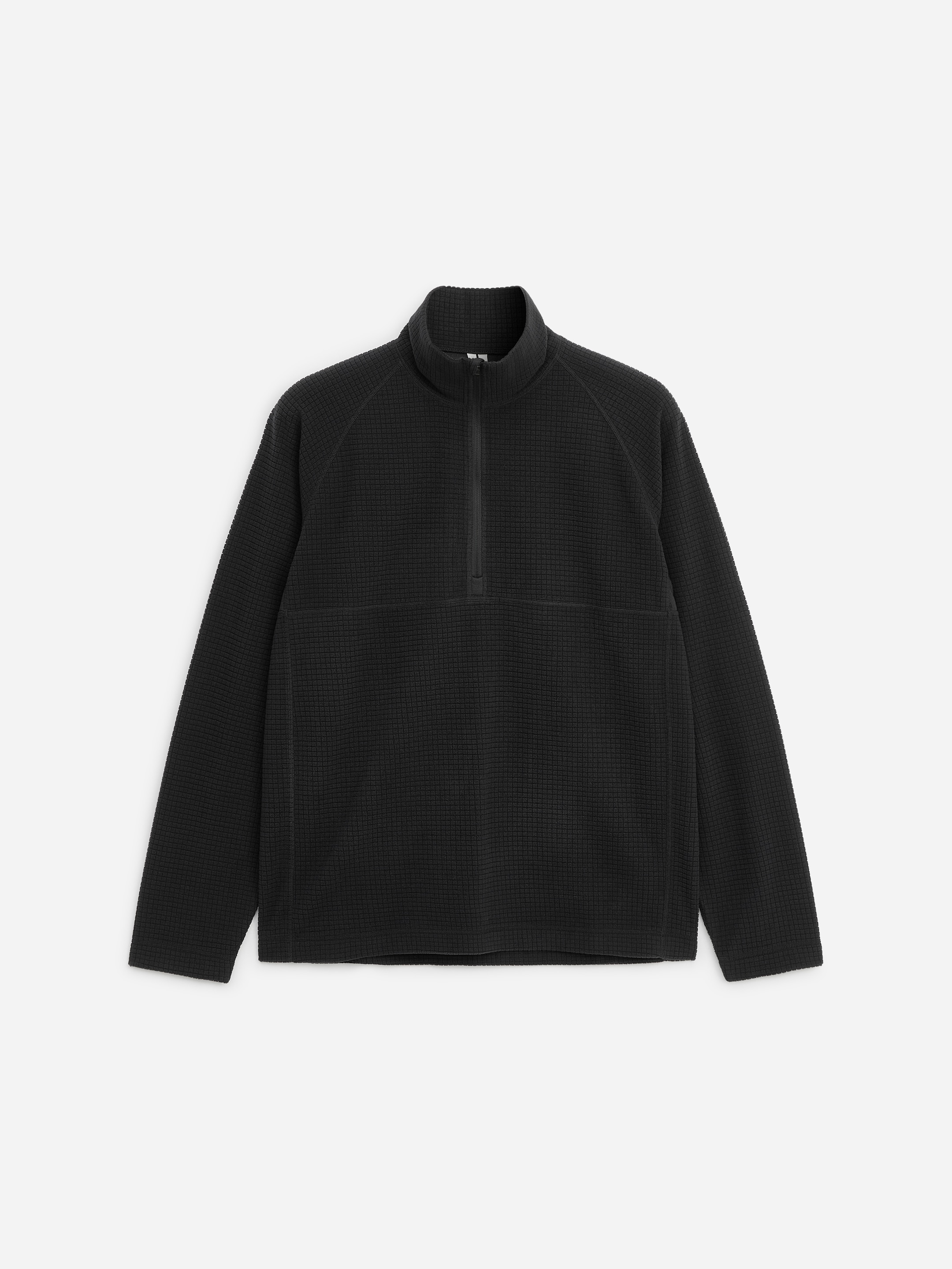 ARKET ACTIVE Structured Half-Zip Jumper - Black - Regular fit - men - StillMedia/DescriptiveStillLife - 1