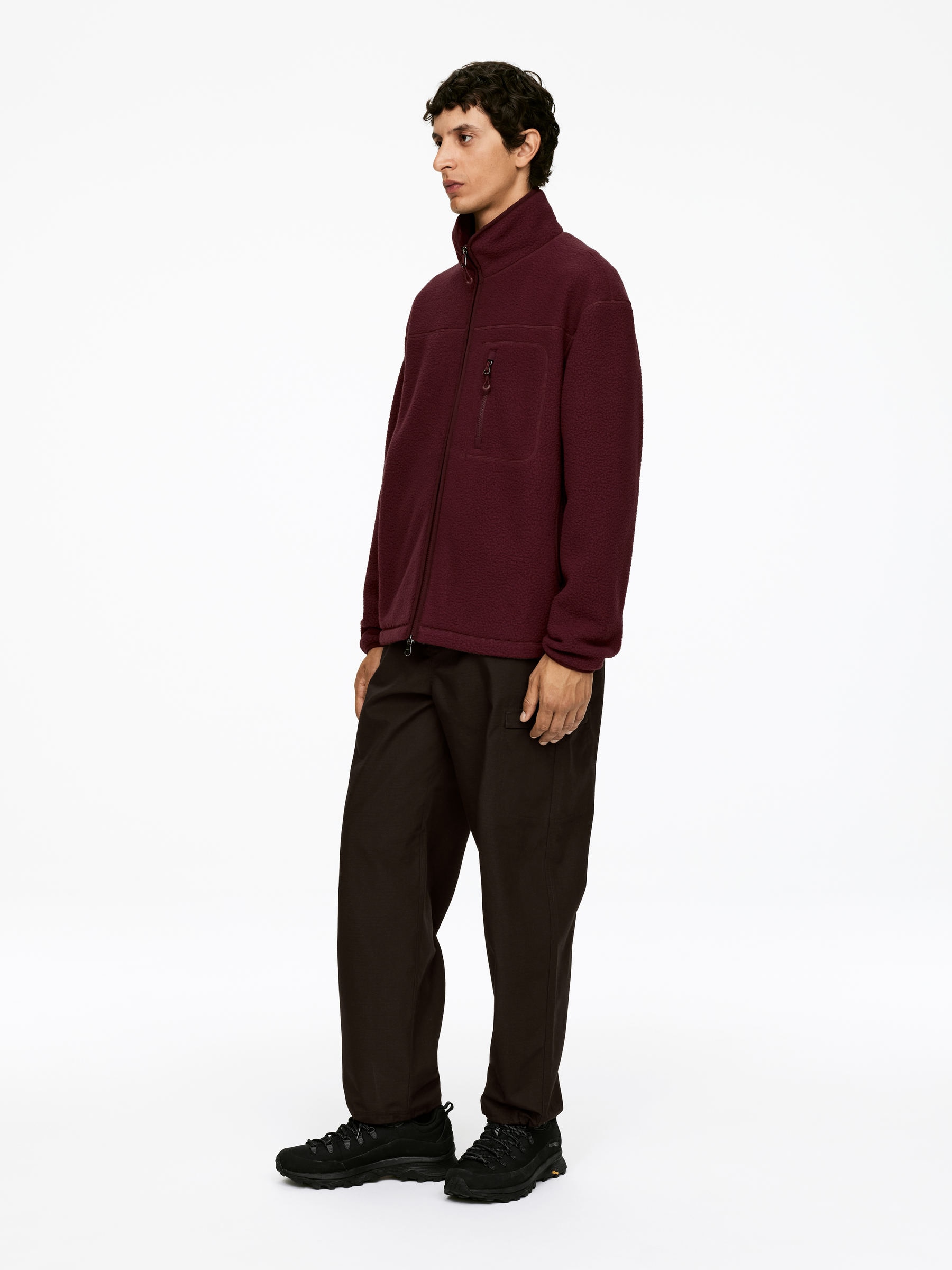 Fleece Jacket - Dark Red - Regular fit - Men - StillMedia/Lookbook - 3