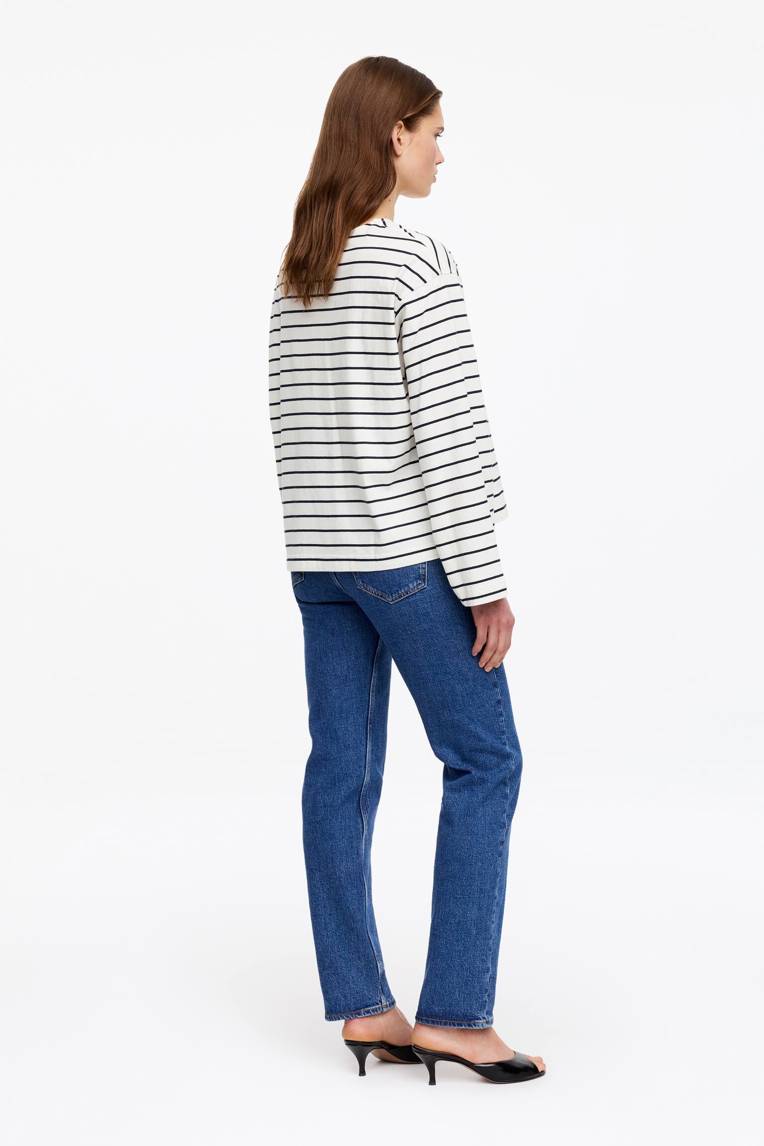 T-shirt a maniche lunghe - Bianco/Blu scuro - 6