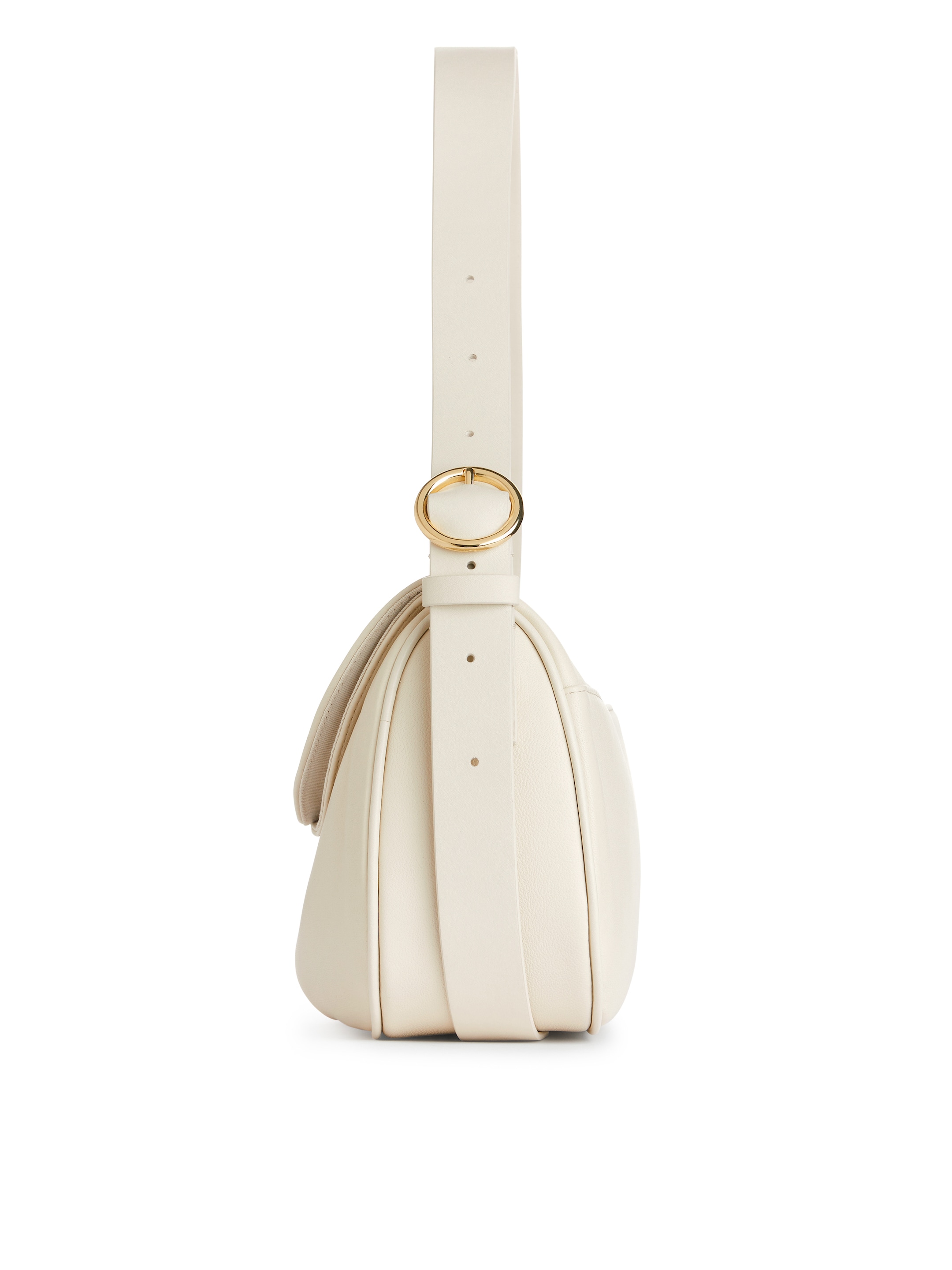 Rundad läderväska - Off-white - Women - StillMedia/DescriptiveStillLife - 5