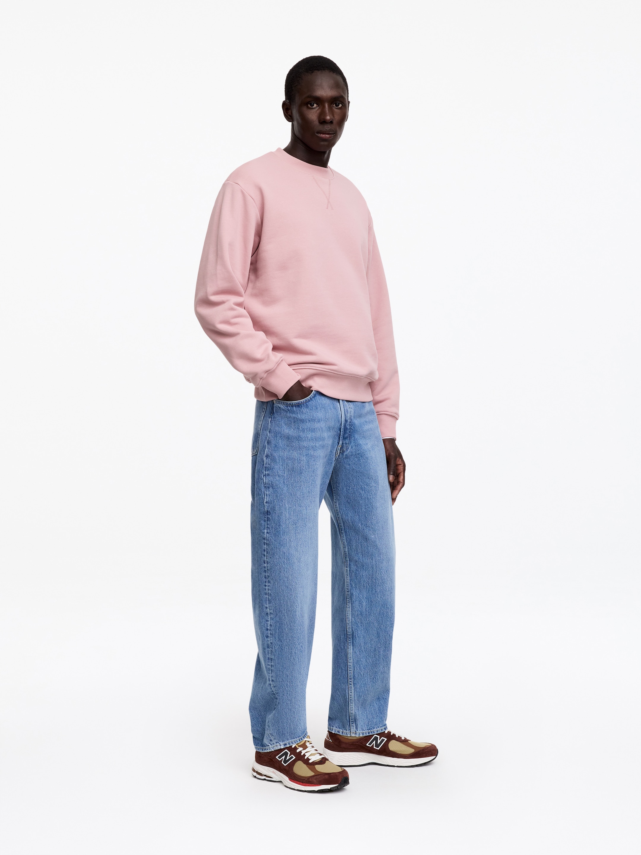 Gruba bluza - Jasnoróżowy - Fason swobodny - men - StillMedia/Lookbook - 2