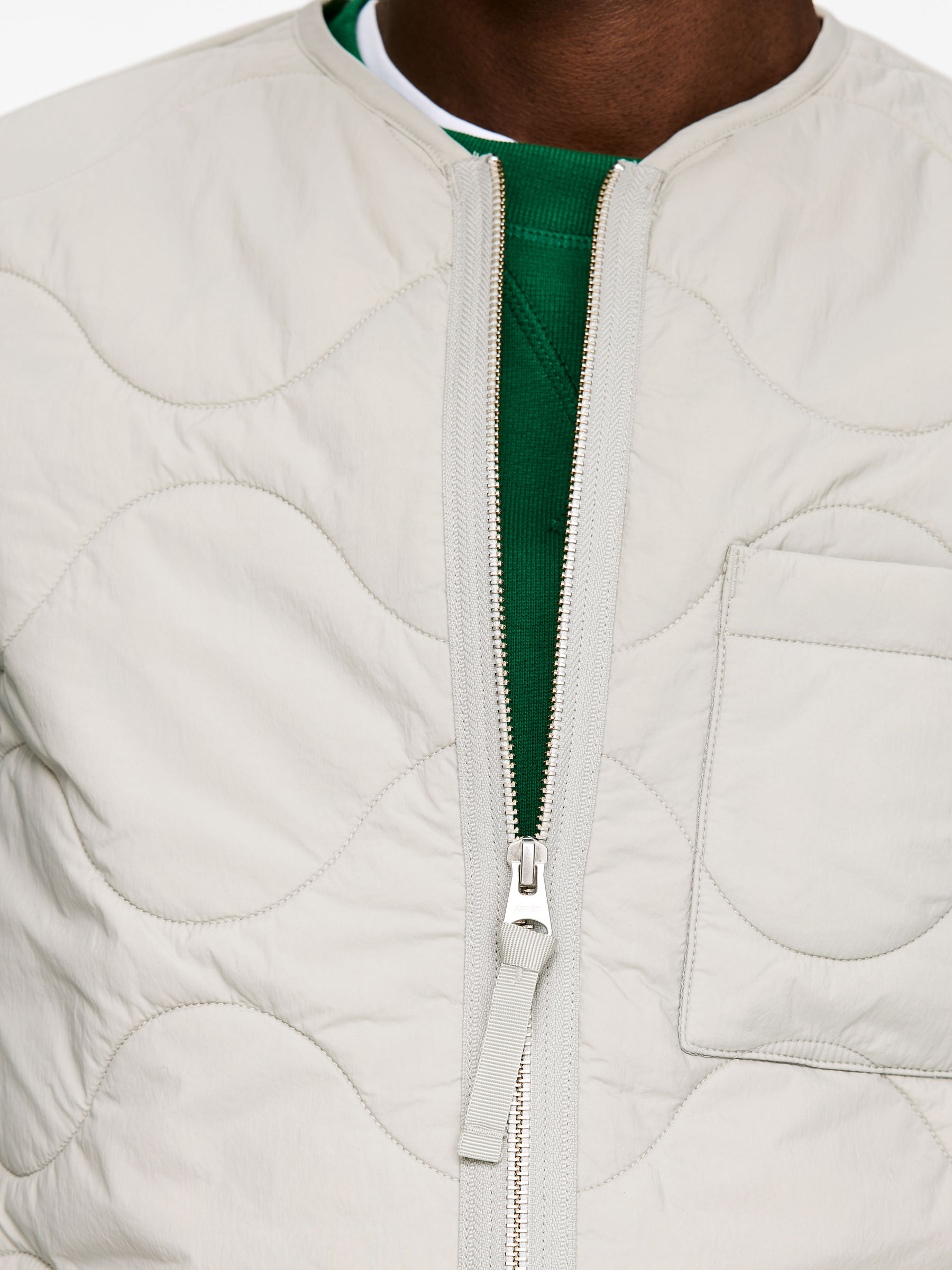 2-in-1 Quilted Liner Vest - Light Grey - Regular fit - Men - StillMedia/Lookbook - 6