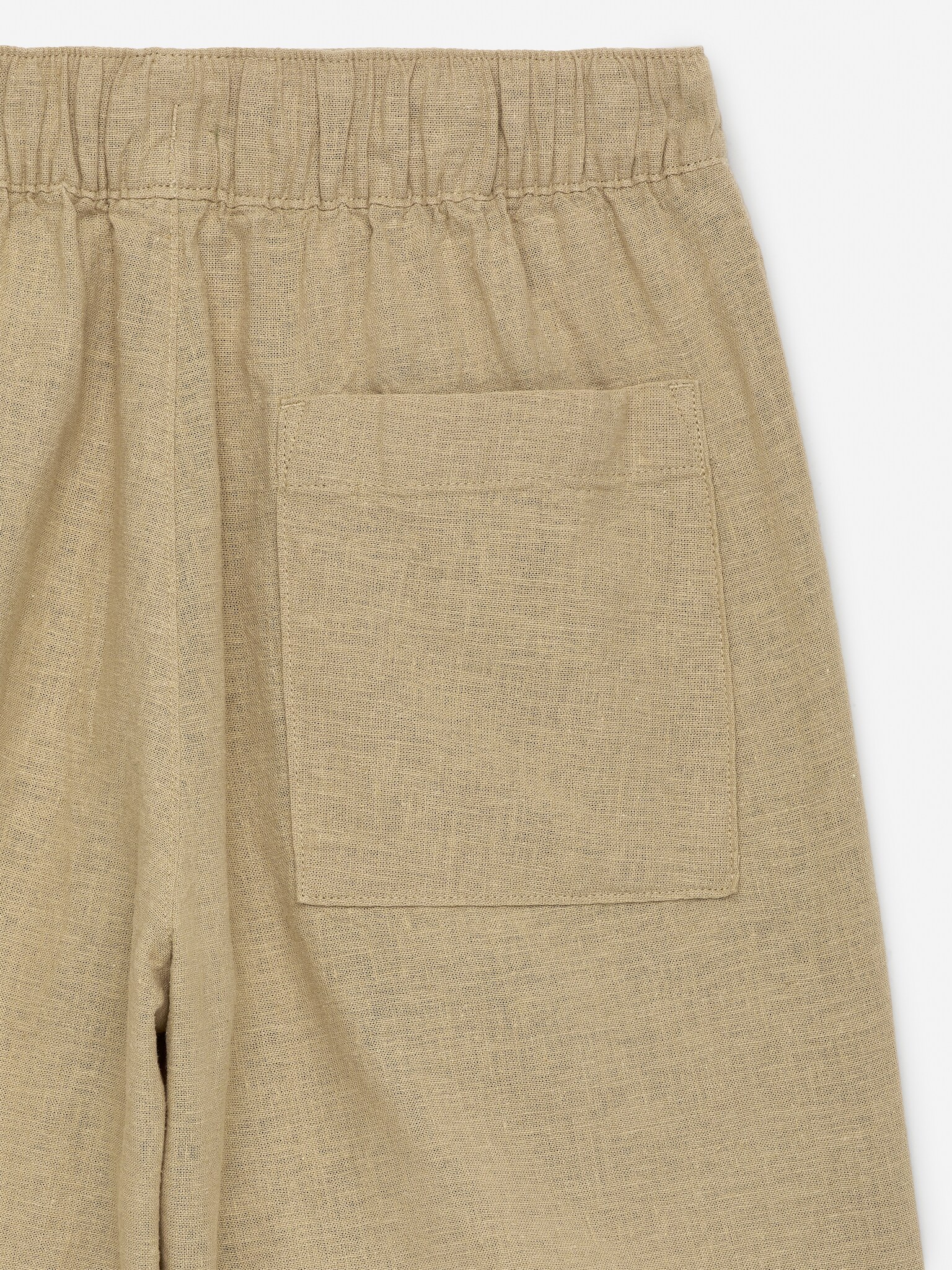 Shorts i linne - Beige/Mörkblå - 2