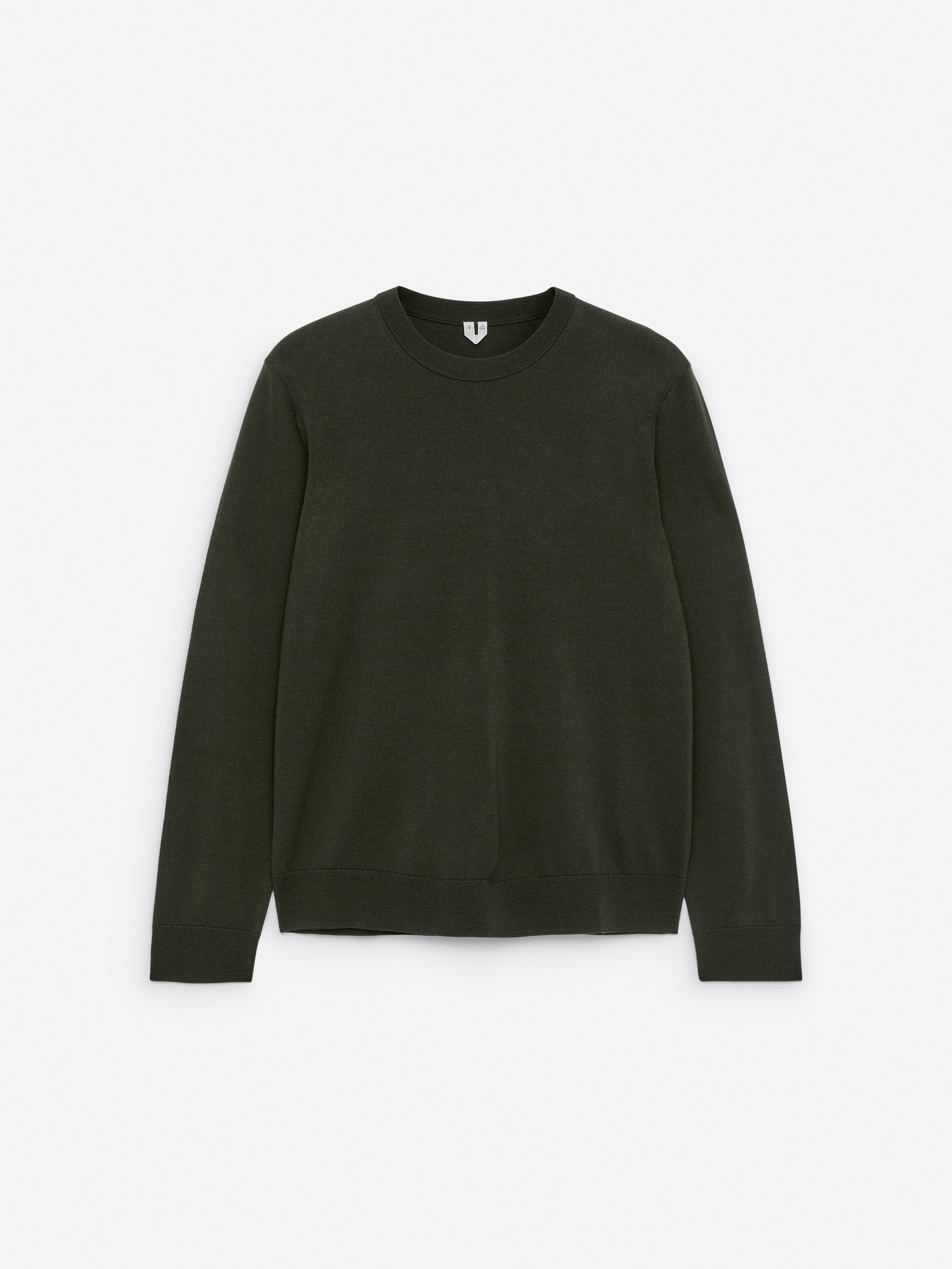 Fine Knit Merino Jumper - Dark Green/Dark Brown/Grey Melange/Dark Blue