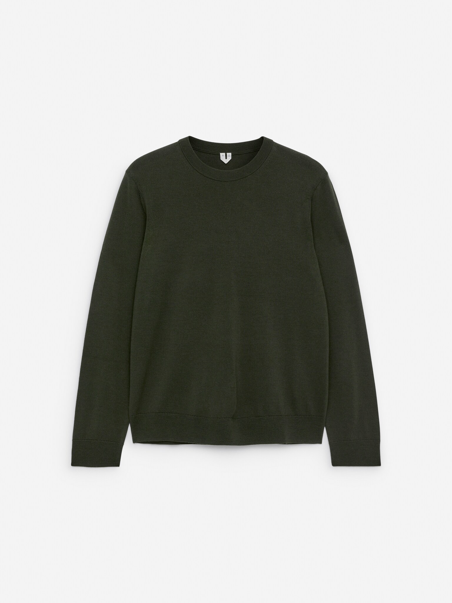Pull en laine mérinos en maille fine - Vert foncé/Gris chiné/Marron foncé/Bleu foncé - 2