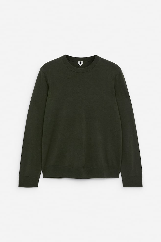 Pulover din lână Merino fin tricotat - Verde închis/Albastru închis/Maro închis/Cenușiu închis - 1