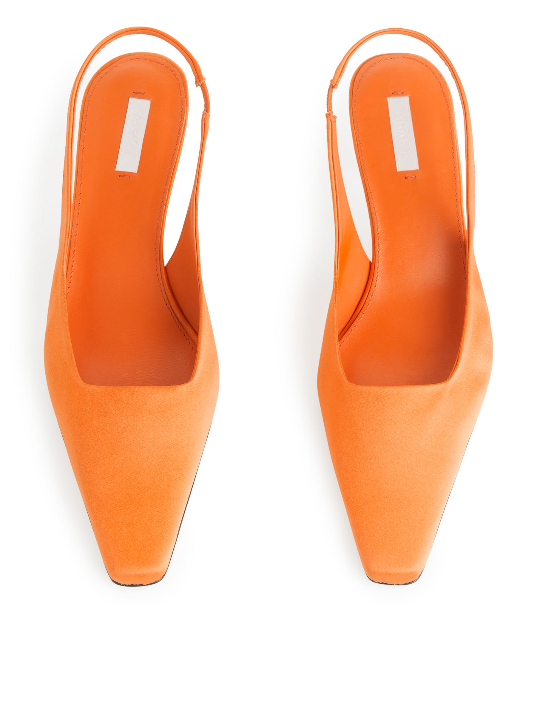 Décolleté slingback in raso - Arancione - Women - StillMedia/DescriptiveStillLife - 1