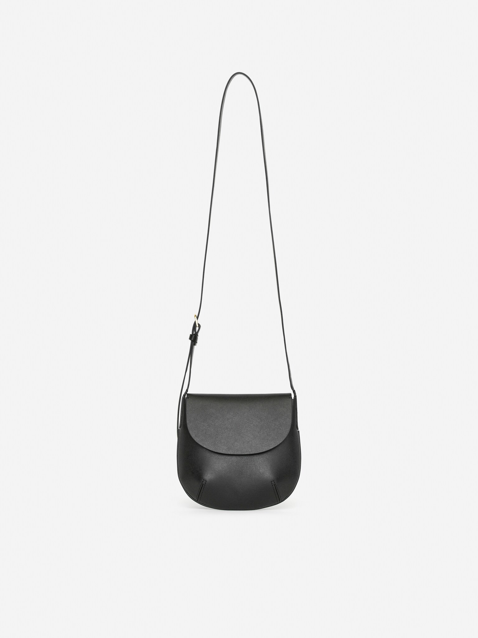 Bolso bandolera de piel - Negro/Rojo oscuro/Amarillo