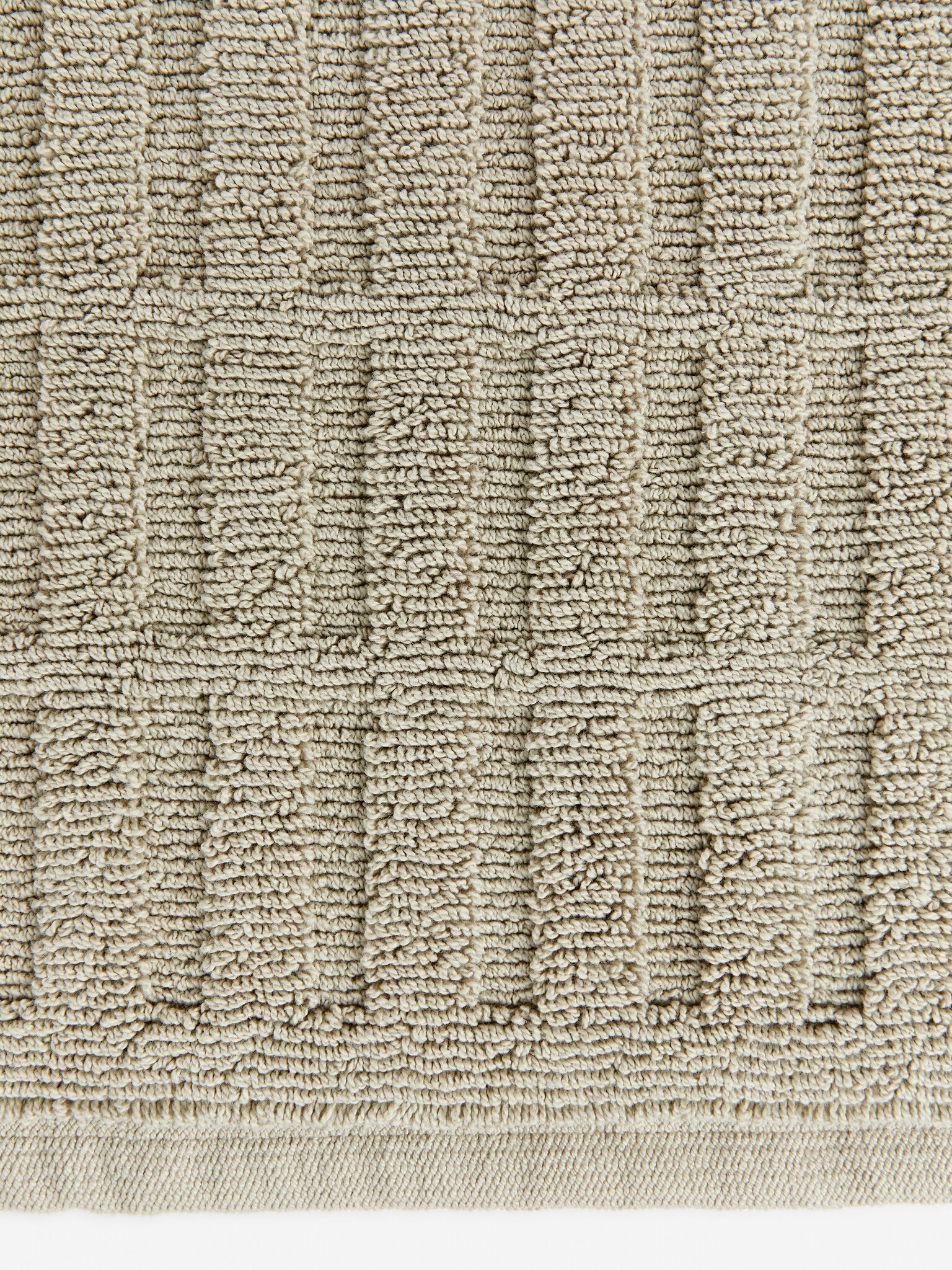 Bavlnená kúpeľňová predložka - Khaki zelená/Beige - 2