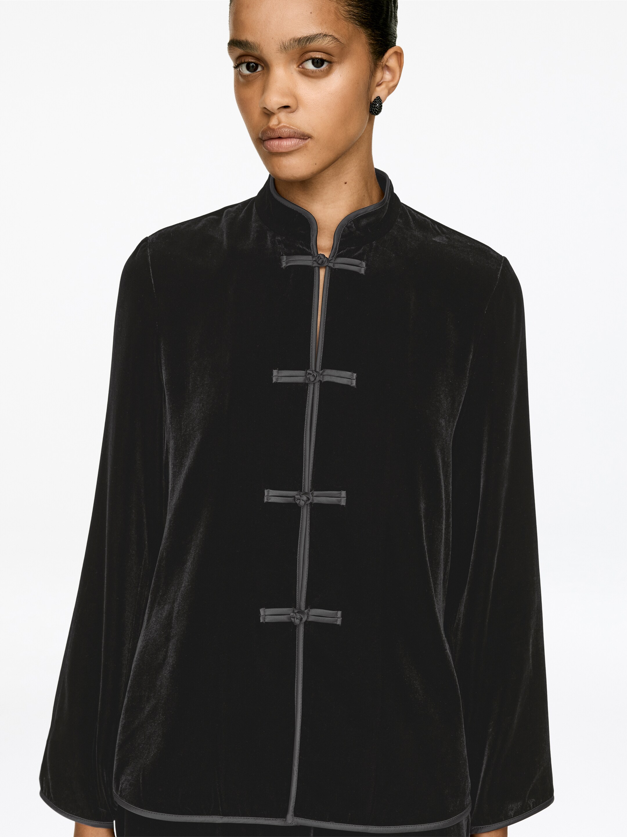 Προβολή μεγαλύτερης εικόνας: Βελούδινο Πουκάμισο - Black - Ladies | H&M GR 3