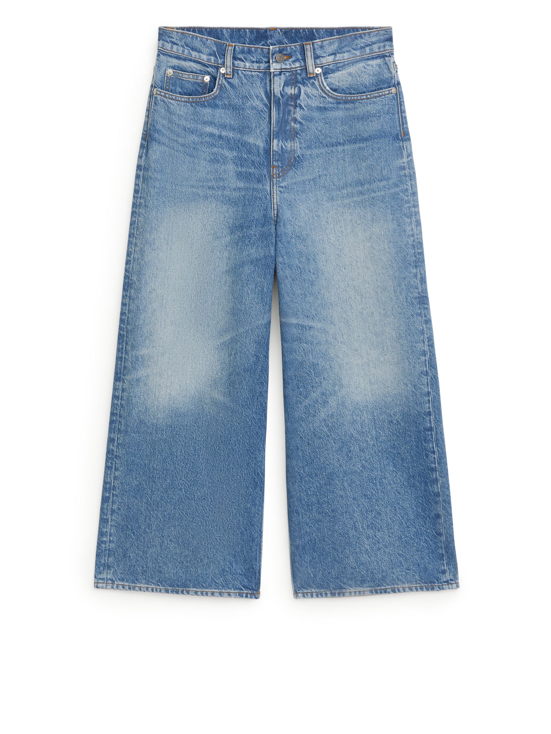 Denim Culottes - Light Blue - Relaxed fit - Women - StillMedia/DescriptiveStillLife - 1