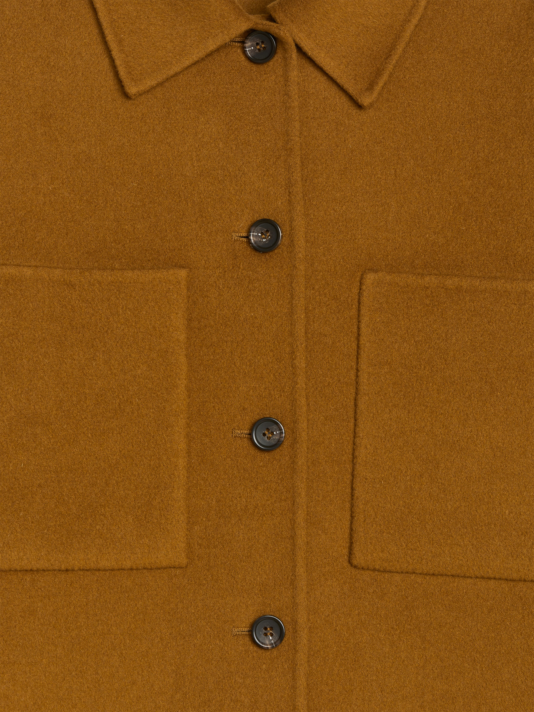Double-Face Wool-Blend Shirt - Mustard - Regular fit - Women - StillMedia/DescriptiveDetail - 1