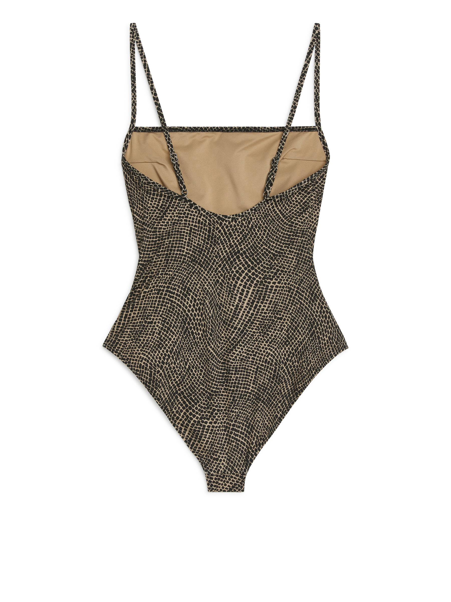 Square-Neck Swimsuit - Beige - Women - StillMedia/DescriptiveStillLife - 1