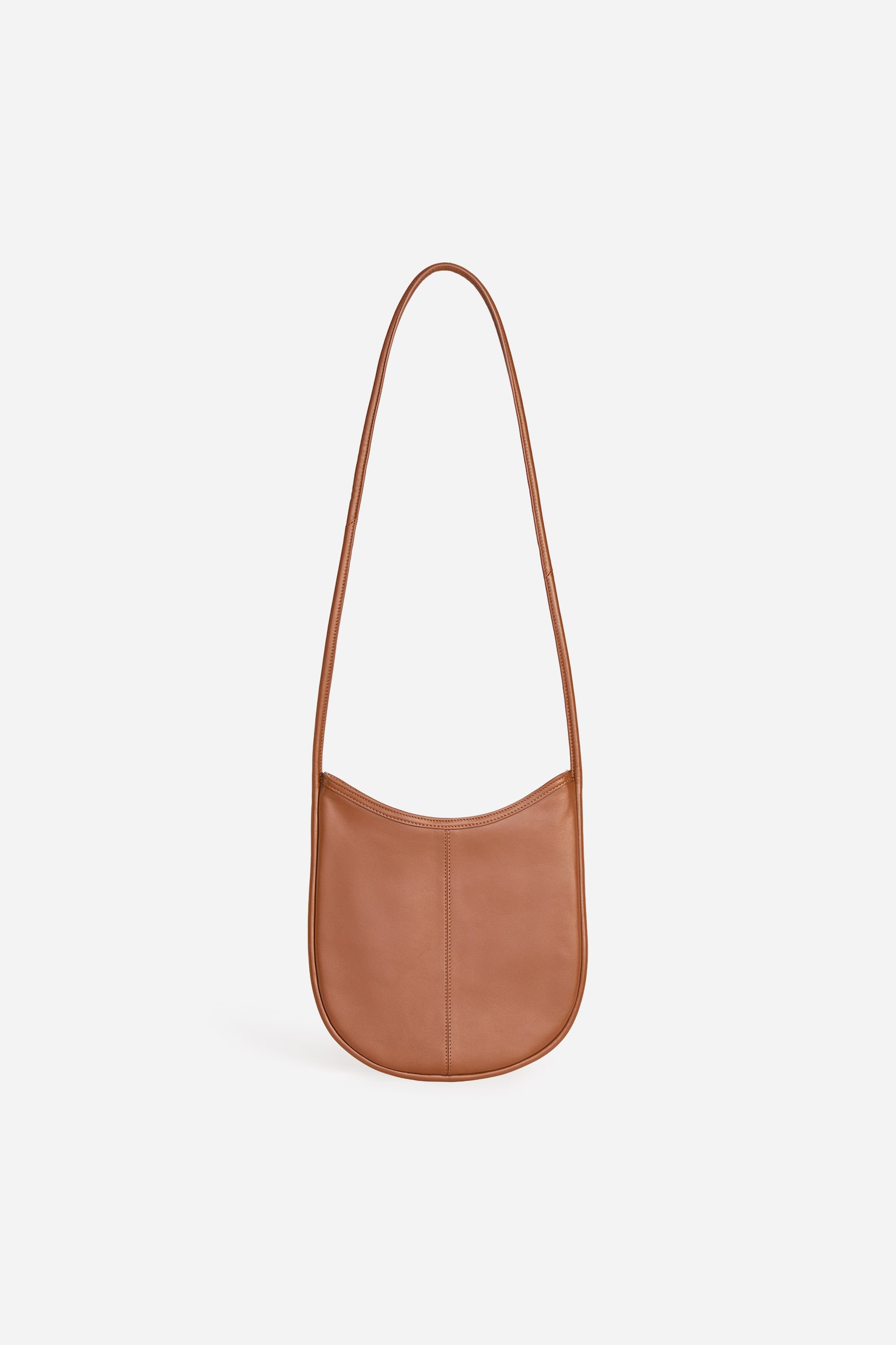 Geantă Crossbody Semilună - Maro/Negru - 1