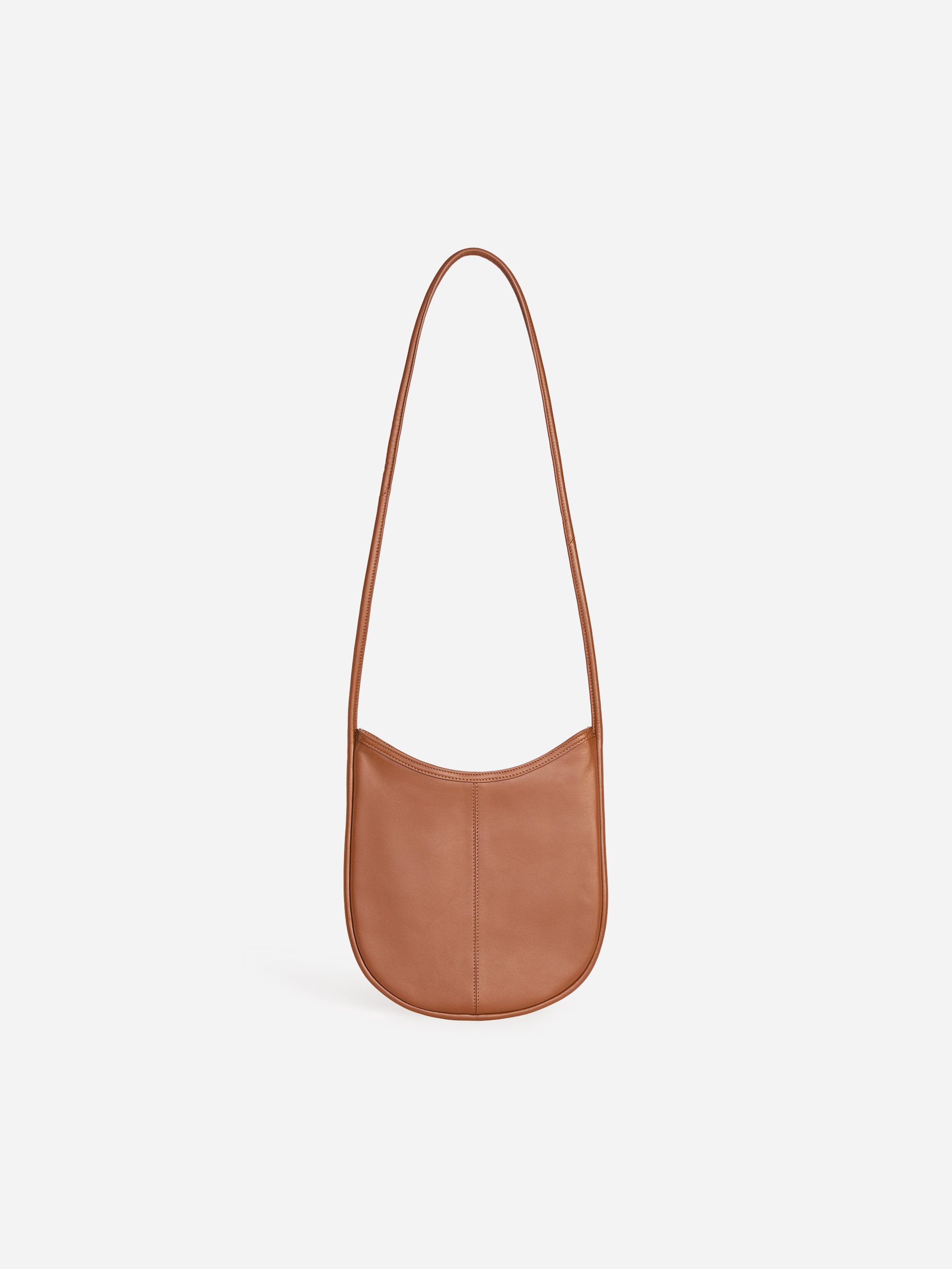 Crescent Crossbody Bag-Brown-19574