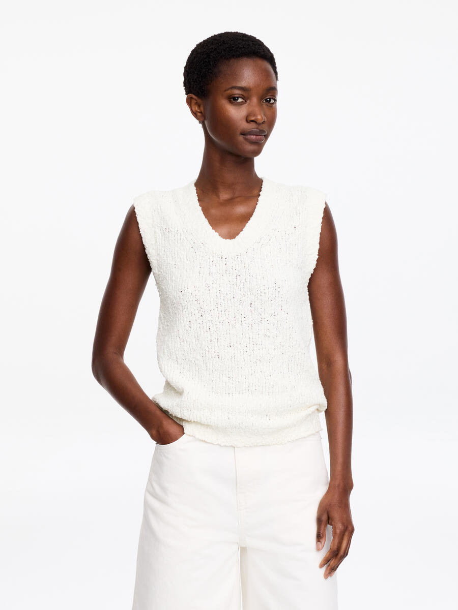 ARKET Women's  Bouclé Vest White,  size M
