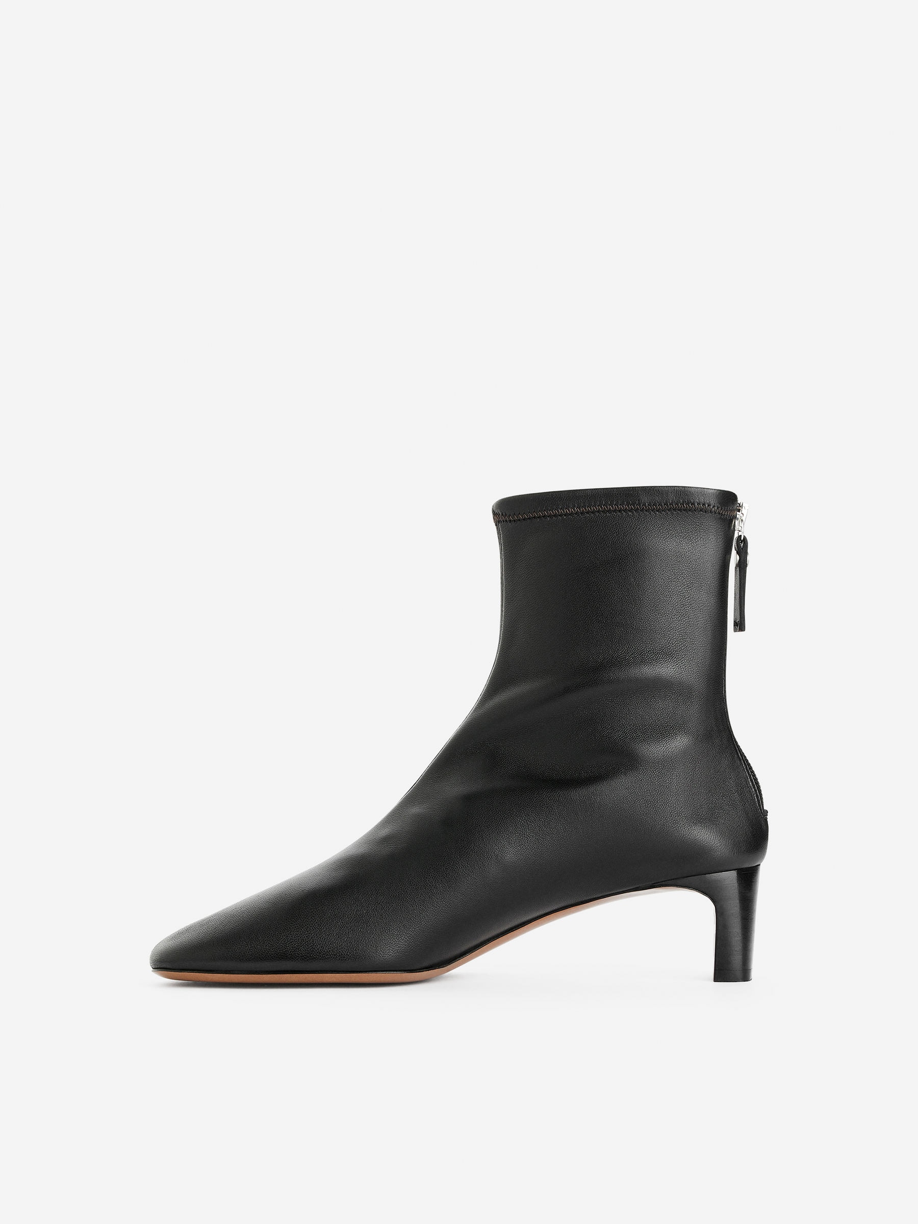 Stretch-Leather Sock Boots - Black - women - StillMedia/DescriptiveStillLife - 2