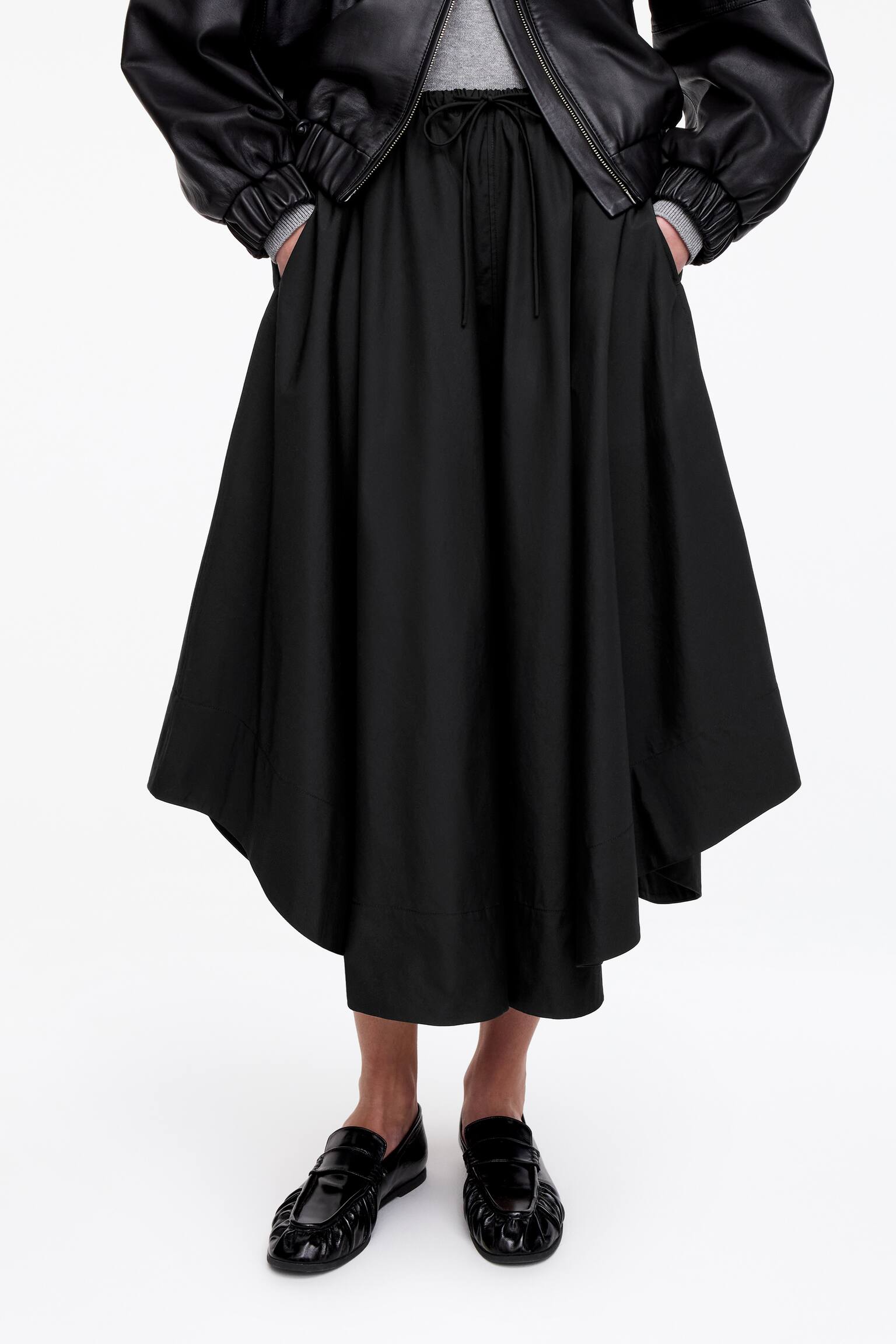 Falda ancha de algodón - Negro/Marrón - 6