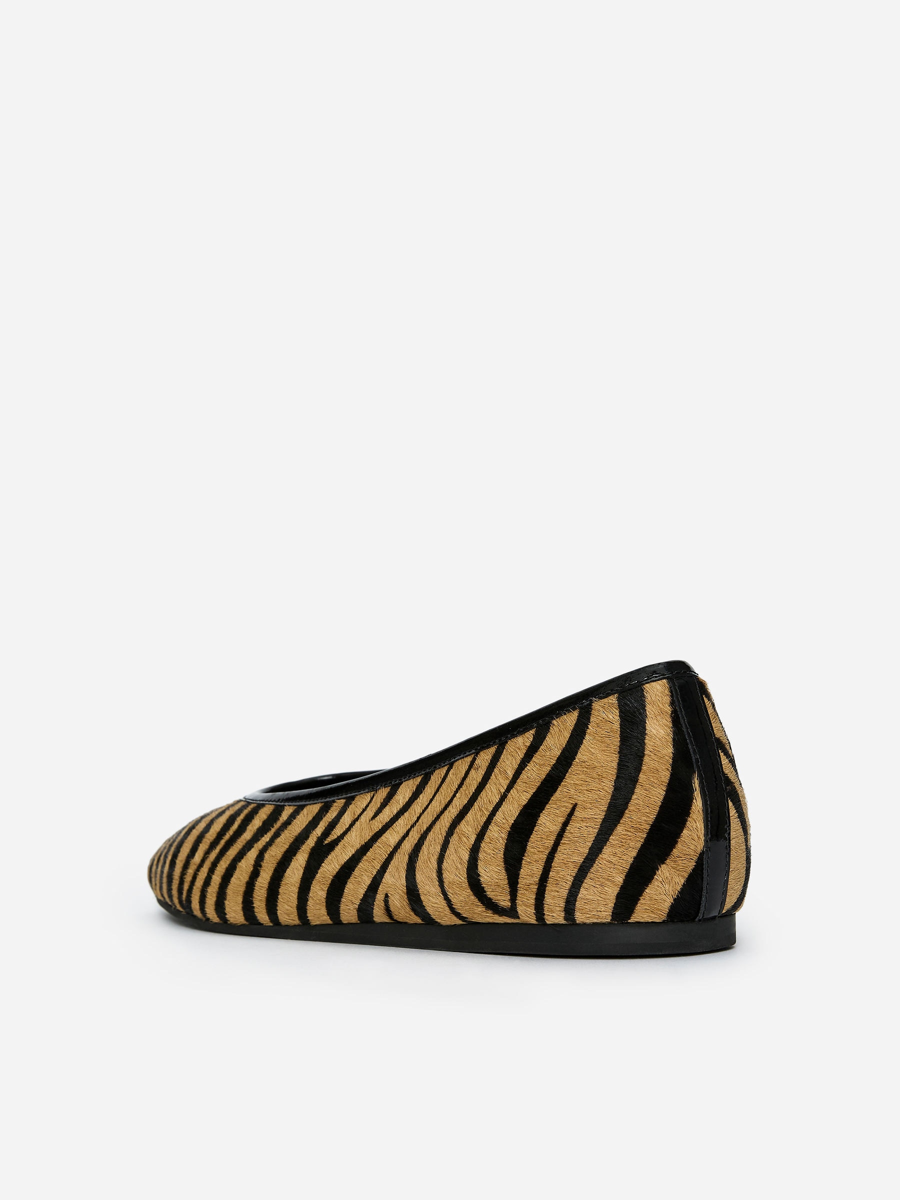 Pony Hair-Effect Ballerinas - Beige/Black - Women - StillMedia/DescriptiveStillLife - 2