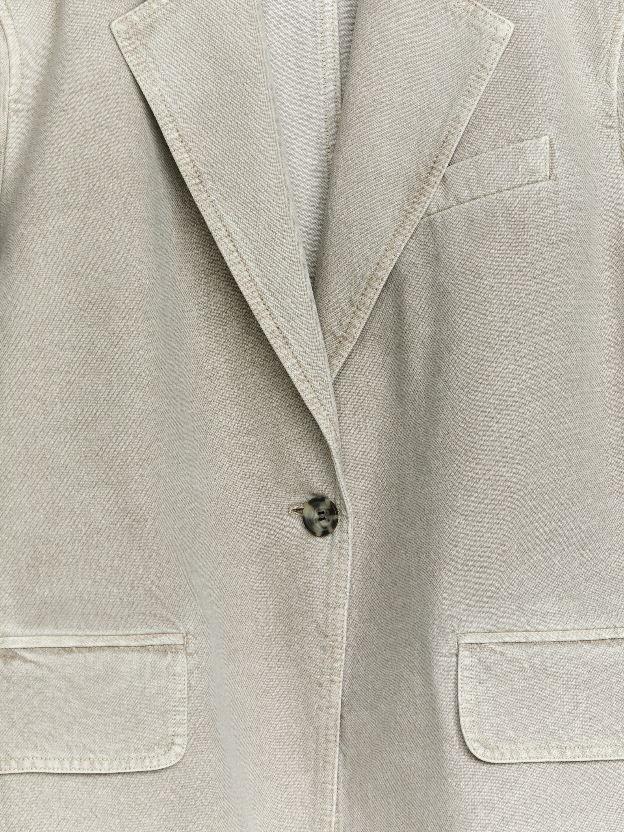 Denim-Blazer in Oversized-Passform - Greige - Regular Fit - Damen - StillMedia/DescriptiveDetail - 1