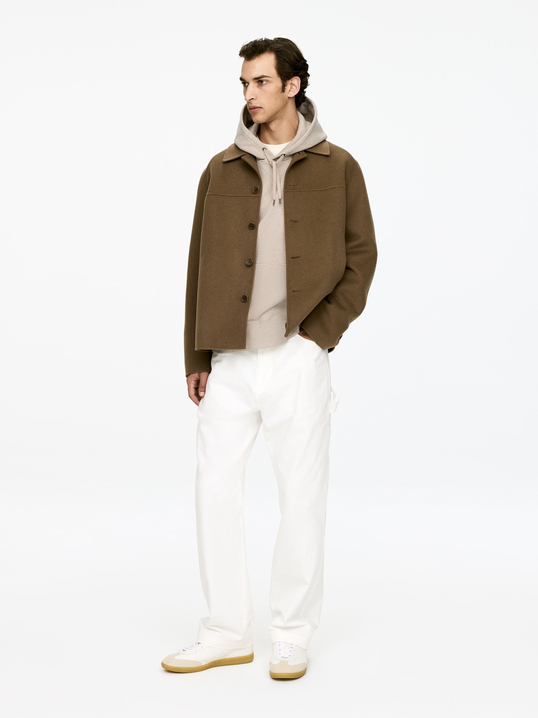 Sweatshirt mit Kapuze - Hellbeige meliert - Loose Fit - Women - StillMedia/Lookbook - 4