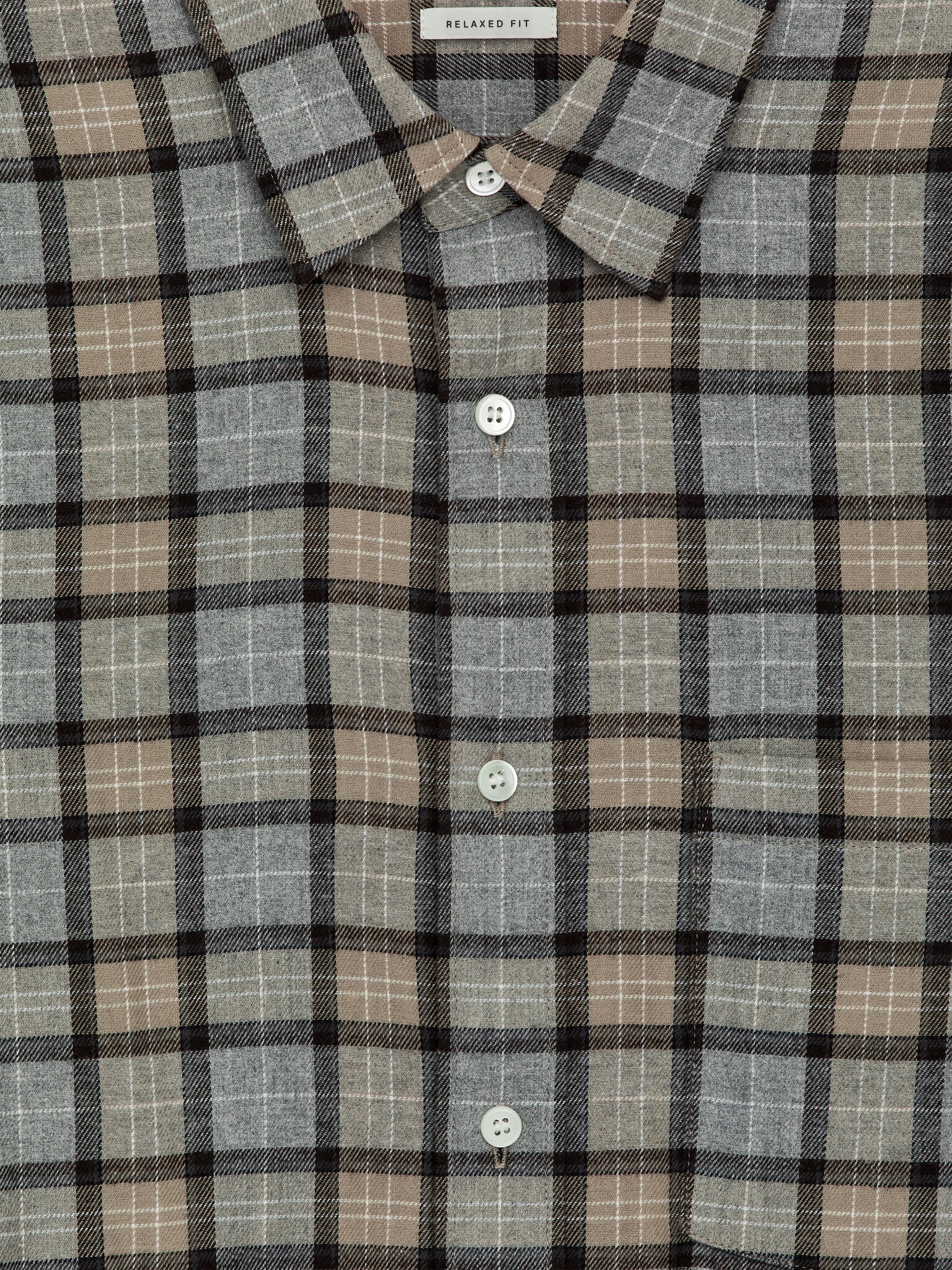 Chemise en flanelle - Beige/Multicolore/Gris chiné/Bleu foncé/Rouge/Noir - 4