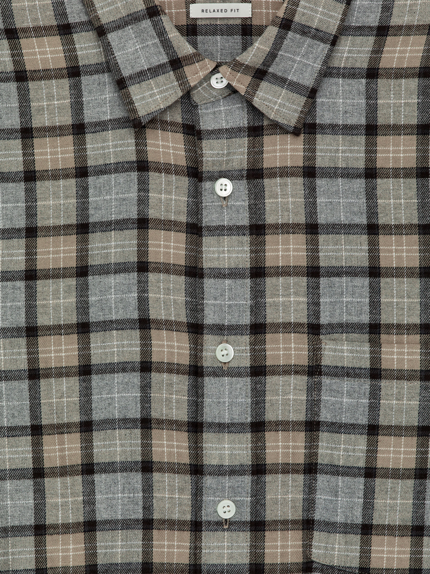 Flannel Shirt - Beige/Multi-Colour - Relaxed fit - Men - StillMedia/DescriptiveDetail - 2