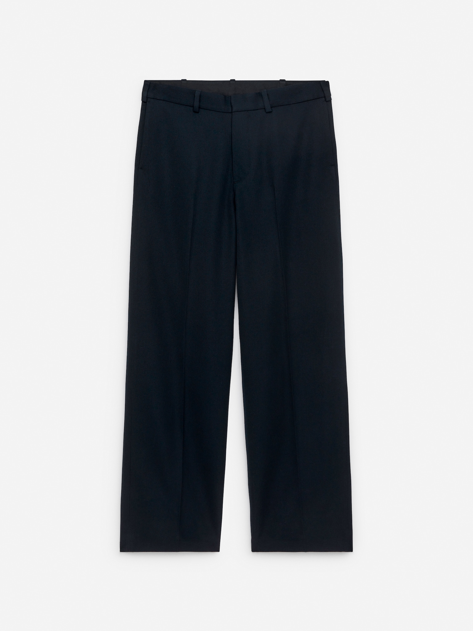 Pantaloni in lana dalla vestibilità ampia - Blu scuro/Grigio scuro