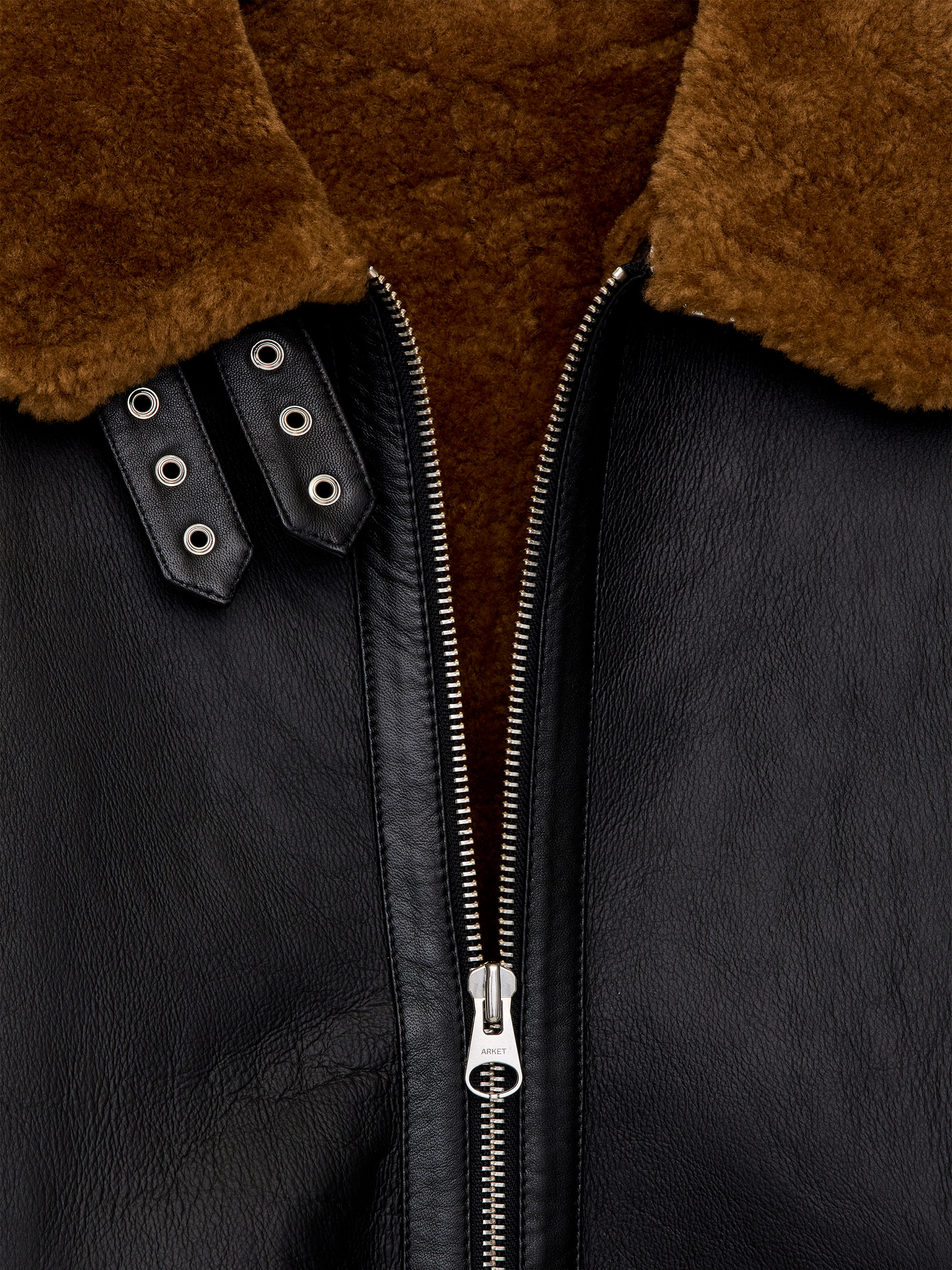 Shearling Jacket - Black - Oversized - Men - StillMedia/DescriptiveDetail - 2