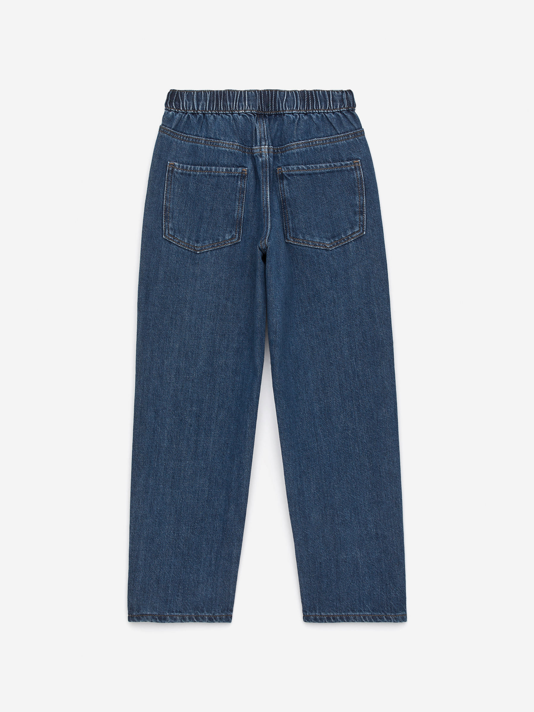 Pull-On Denim Trousers - Dark Blue - Relaxed fit - Children - StillMedia/DescriptiveStillLife - 2