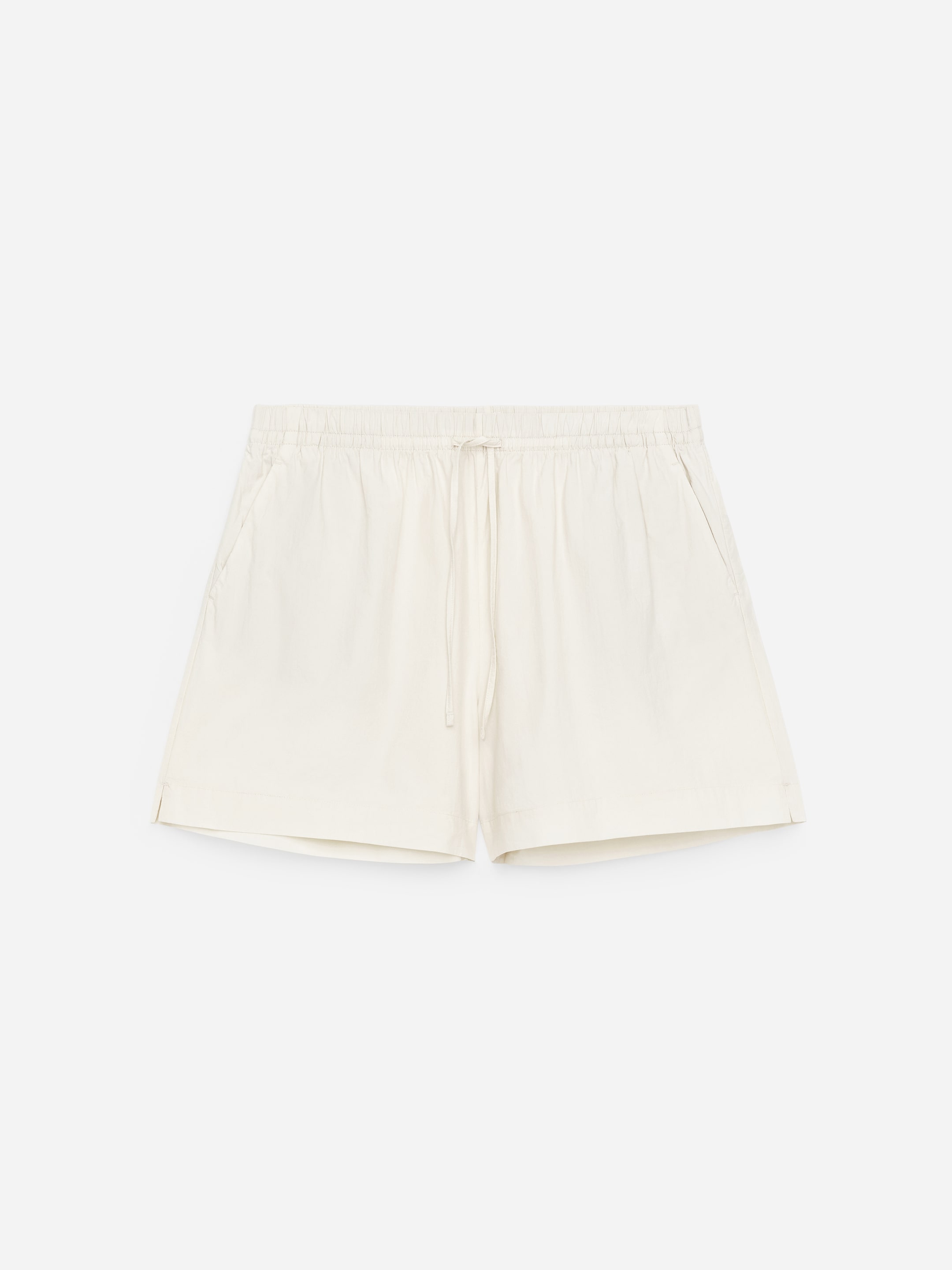 Drawstring Poplin Shorts - White - Relaxed fit - Women - StillMedia/DescriptiveStillLife - 1
