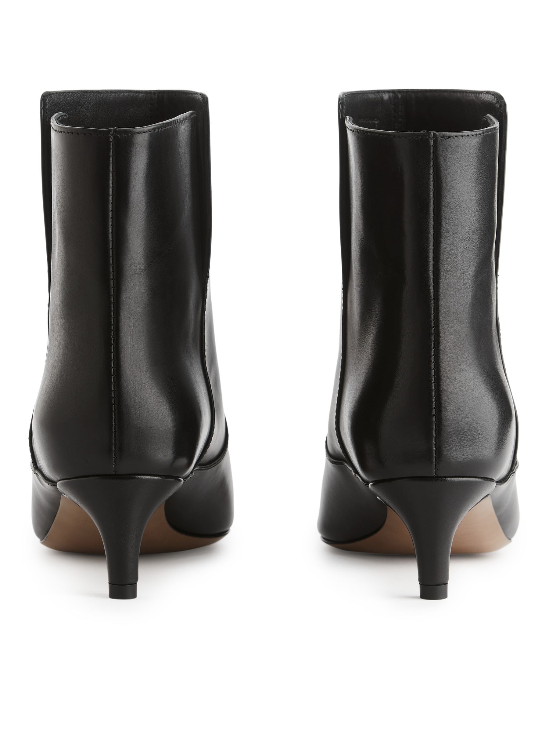 Pointed KittenHeel Booties - Black - Women - StillMedia/DescriptiveStillLife - 5