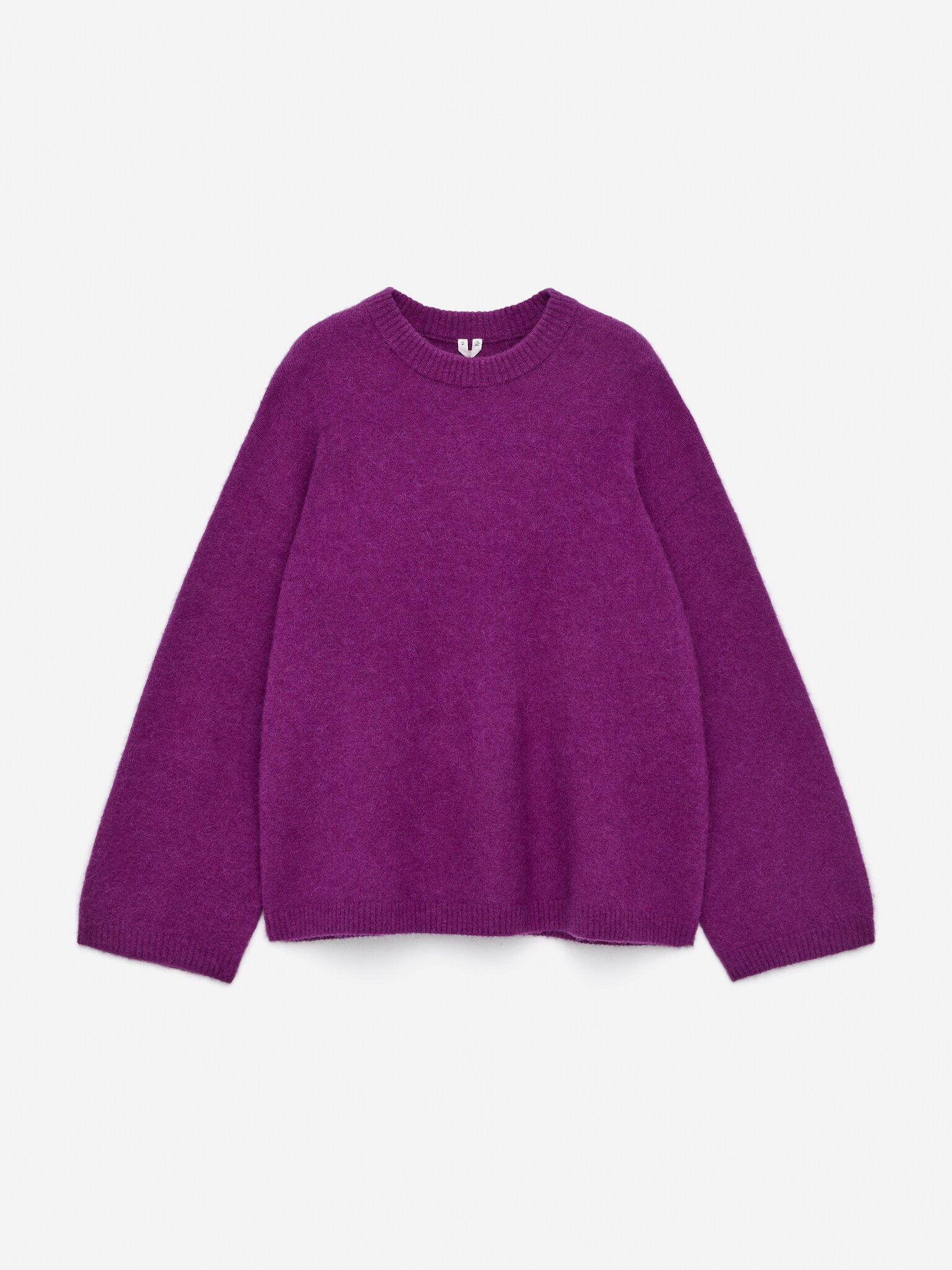 Pullover aus Alpakawolle und Wolle - Lila/Dunkles Weinrot/Rot/Schwarz/Cremeweiß/Beige/Hellgrau - 1