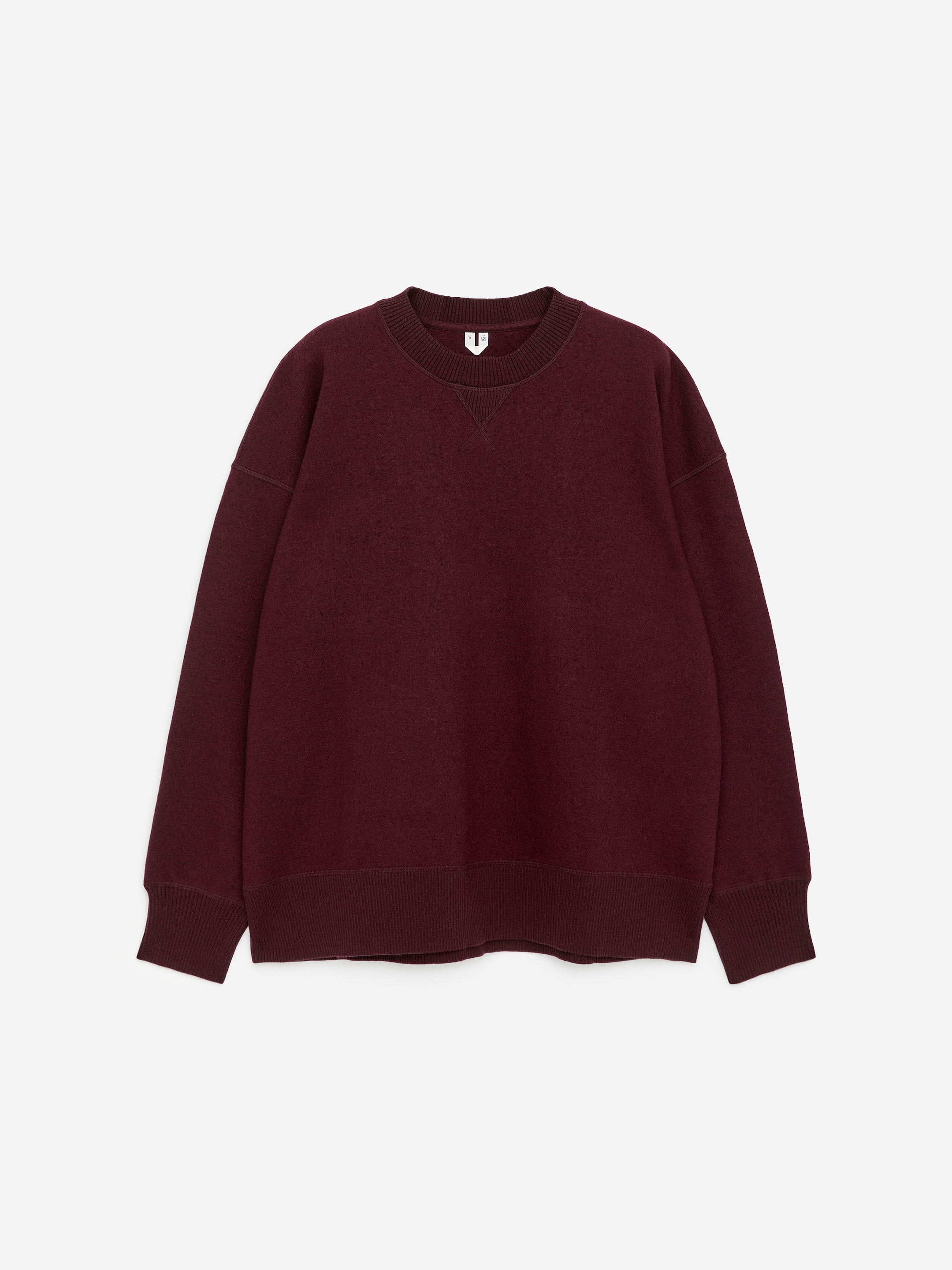 Sweatshirt i ullblandning - Mörkröd - Oversized - Women - StillMedia/DescriptiveStillLife - 2