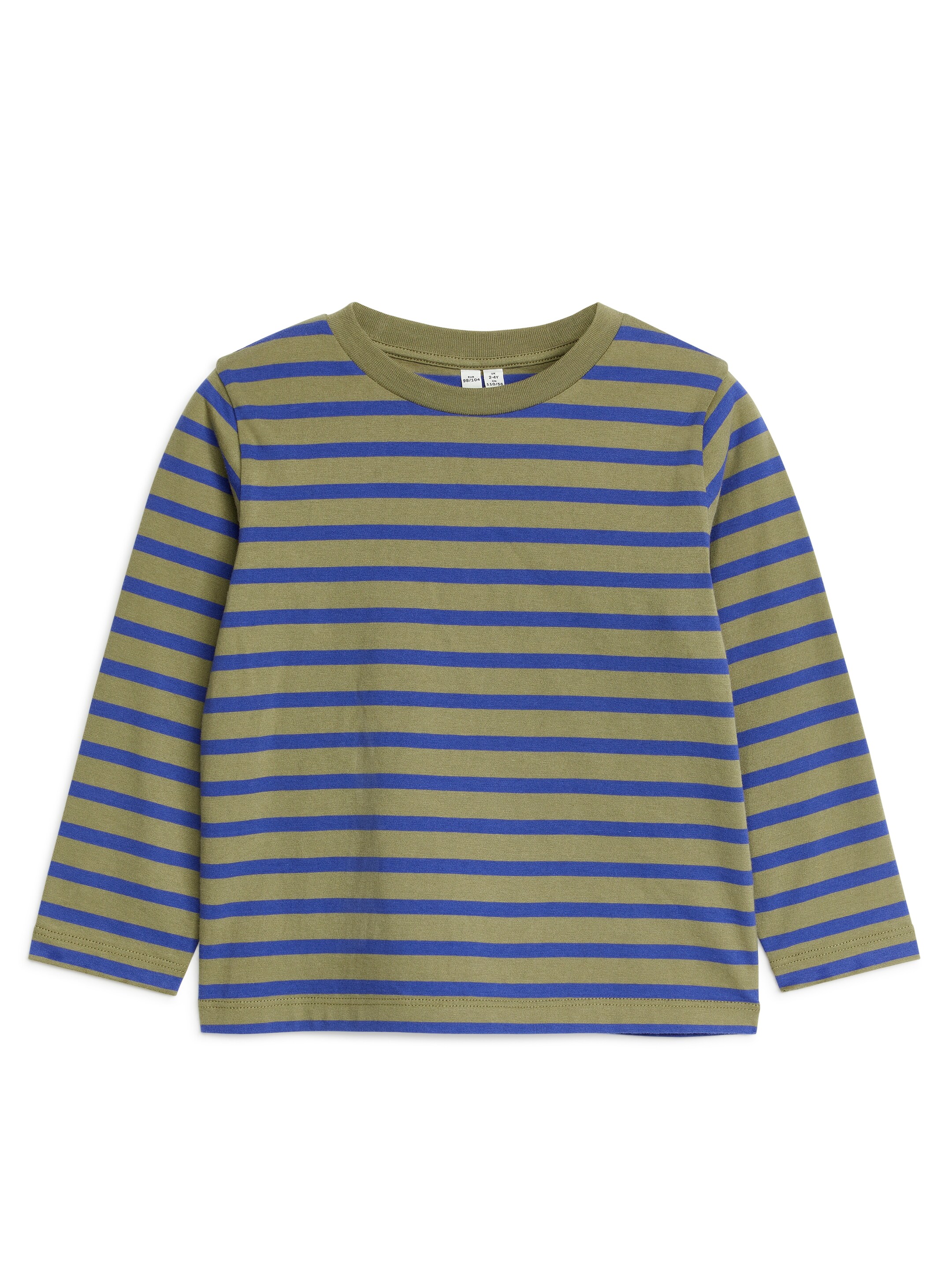 View larger image: Long-Sleeved T-Shirt Set of 2 - Bright Blue/Khaki Green - Kids | H&M GB 2