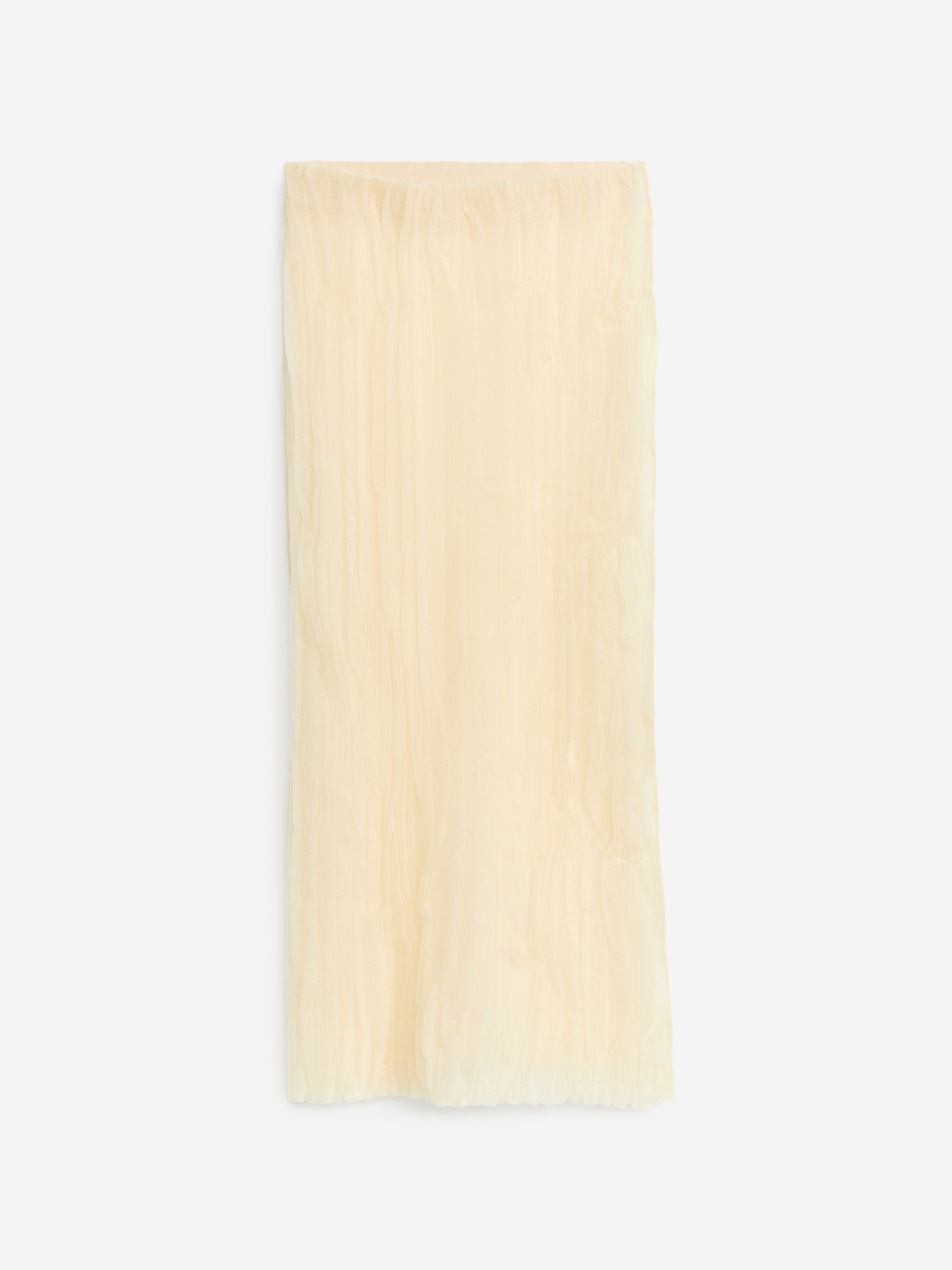 Pleated Knit Skirt-Beige-6503