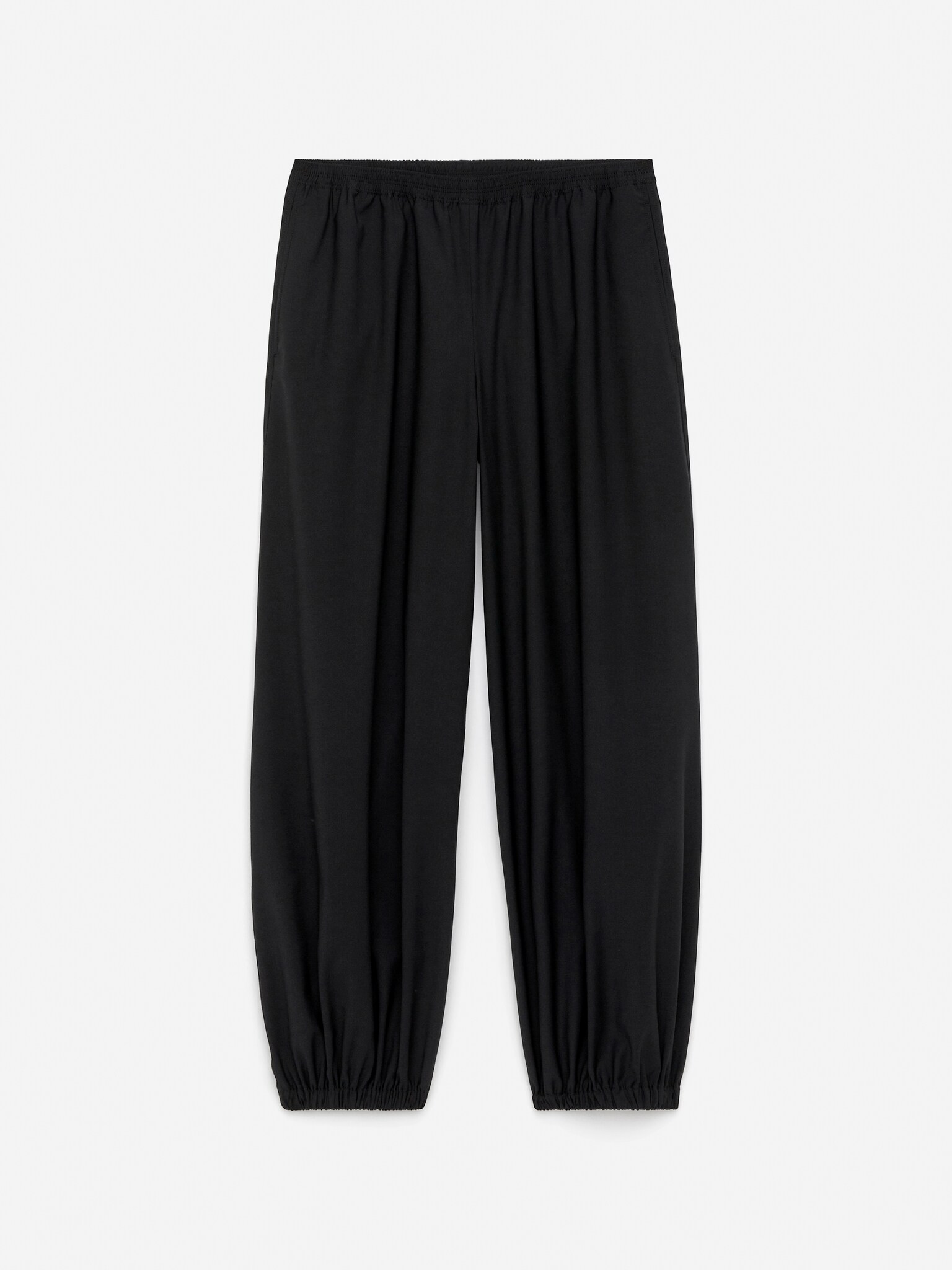 Barrel-Leg Trousers - Black - 2