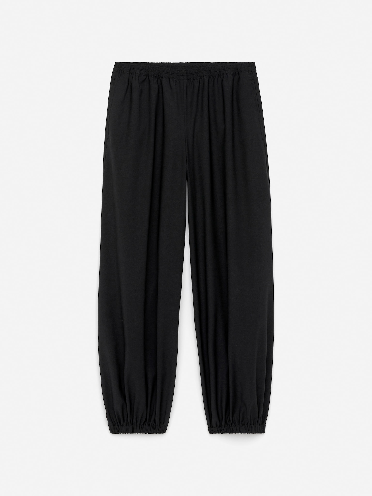 Barrel-Leg Trousers - Black - 2