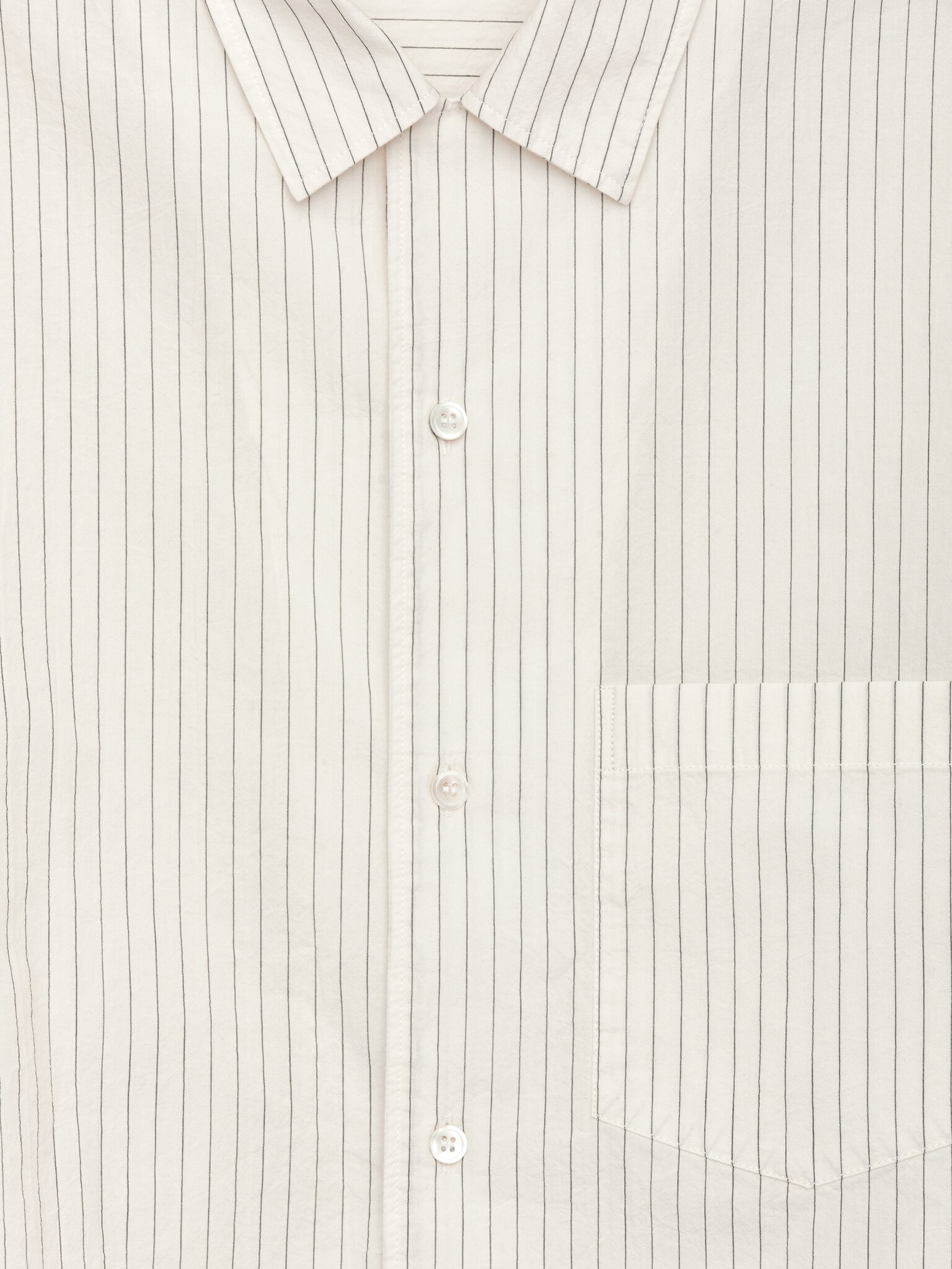 Chemise à col cubain en coton - Blanc cassé/Rayé/Vert menthe poudré/Rayures - 4