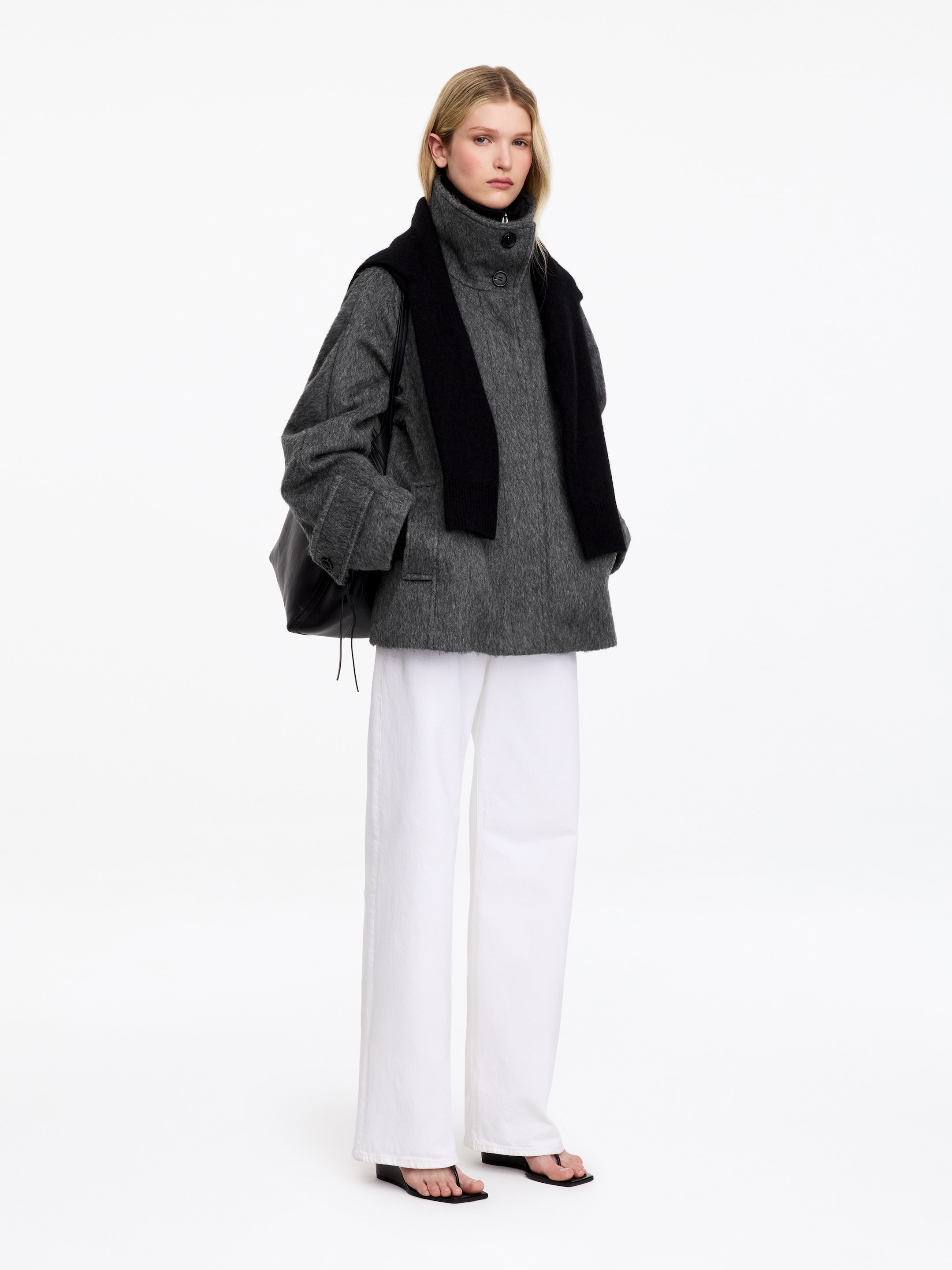 Wool-Alpaca Blend Jacket - Grey - Relaxed fit - women - StillMedia/Lookbook - 3