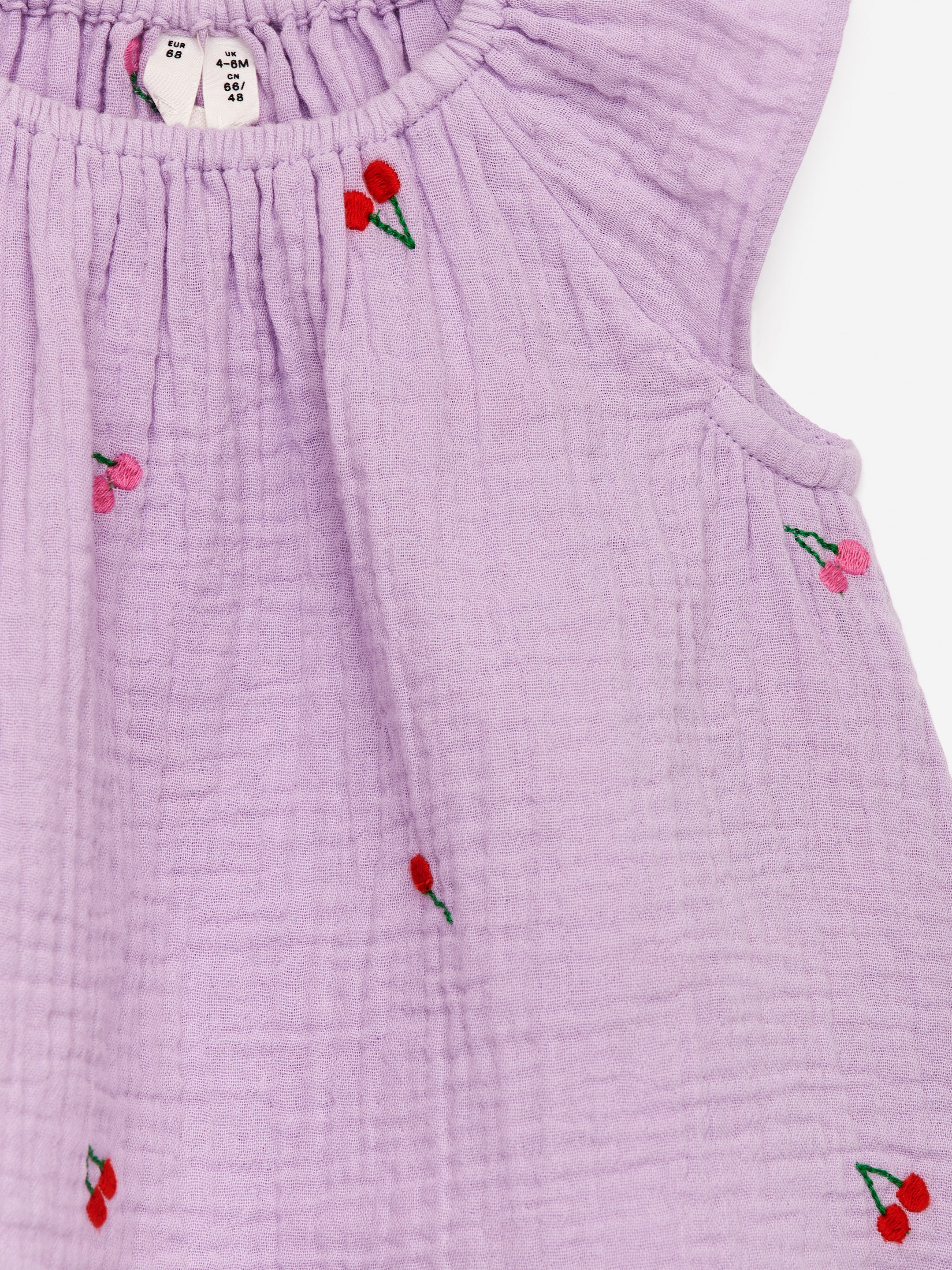 Embroidered Muslin Top - Lilac - Loose fit - Children - StillMedia/DescriptiveDetail - 3