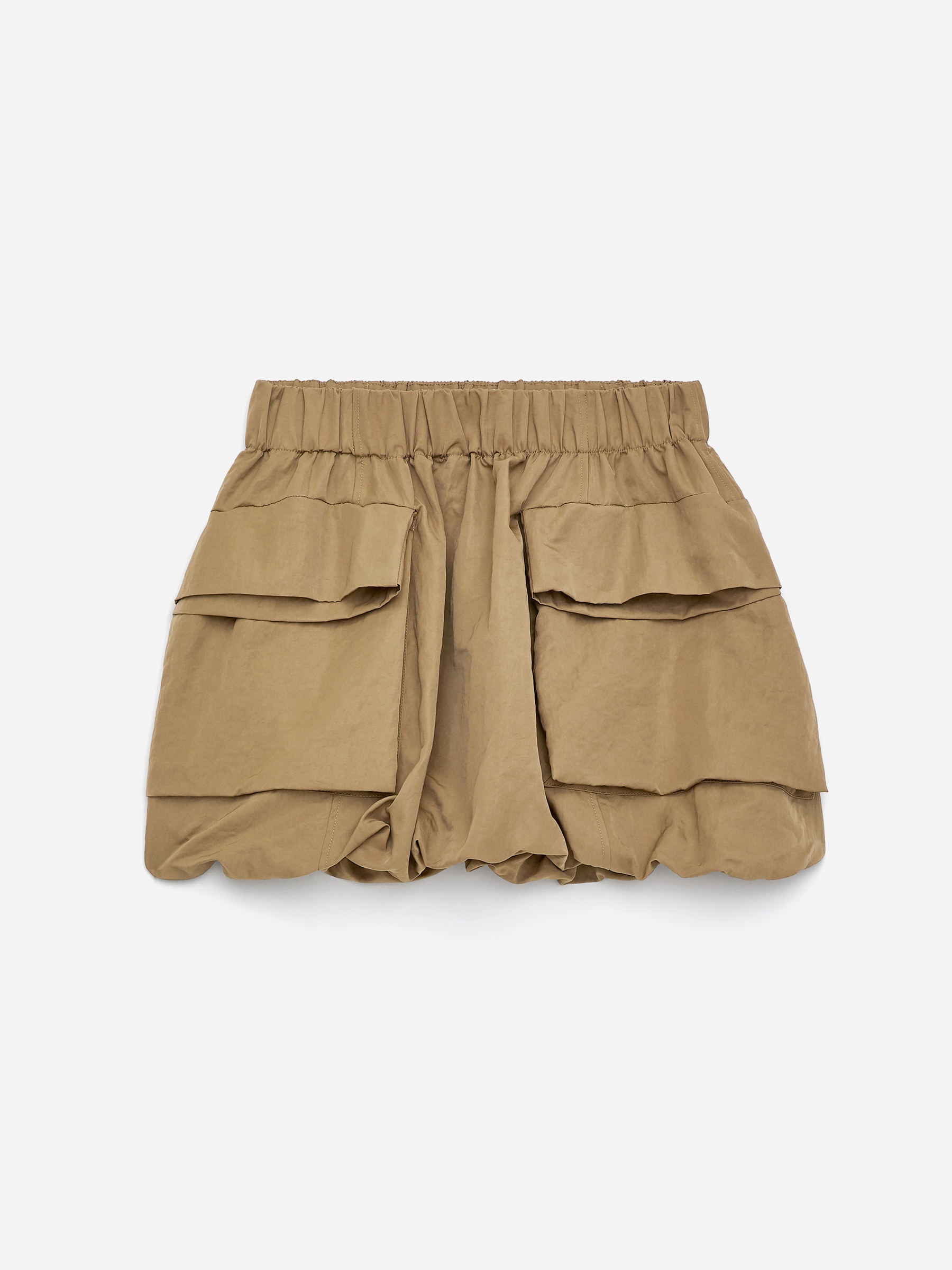 Mini Bubble Skirt-#94896A-16554